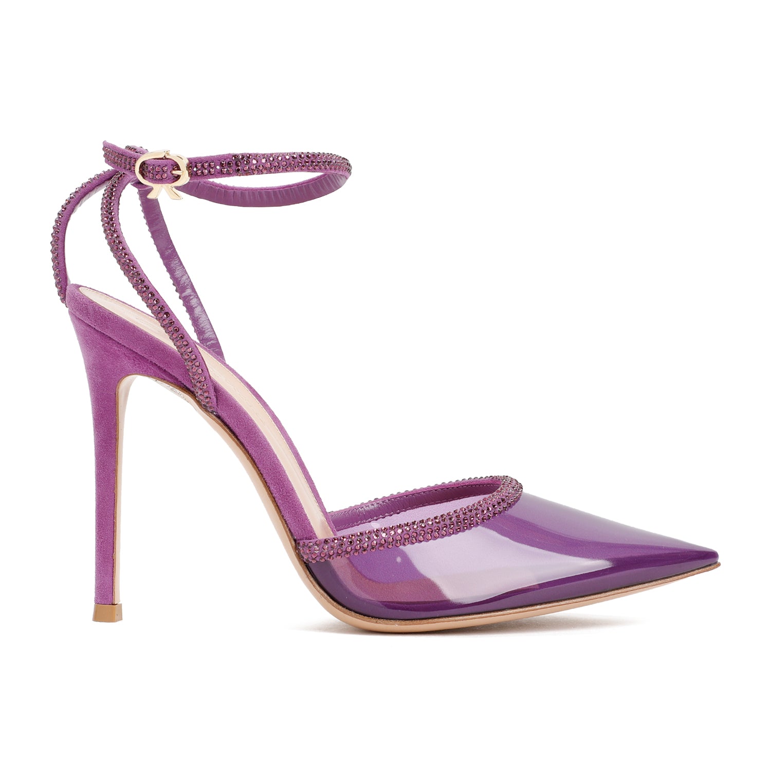 GIANVITO ROSSI Elegant Mini Sandals with Strass Accents and High Heel