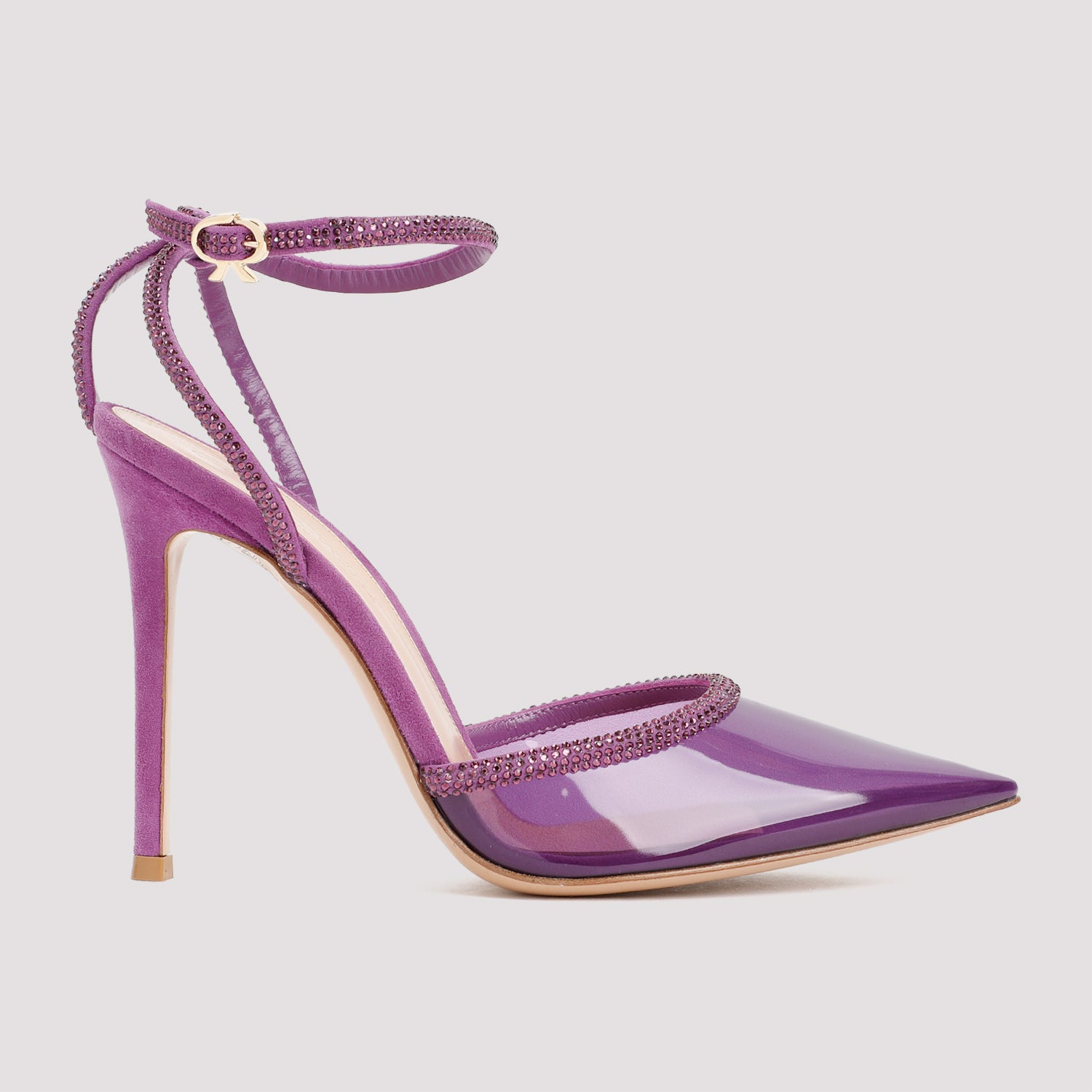 GIANVITO ROSSI Elegant Mini Sandals with Strass Accents and High Heel