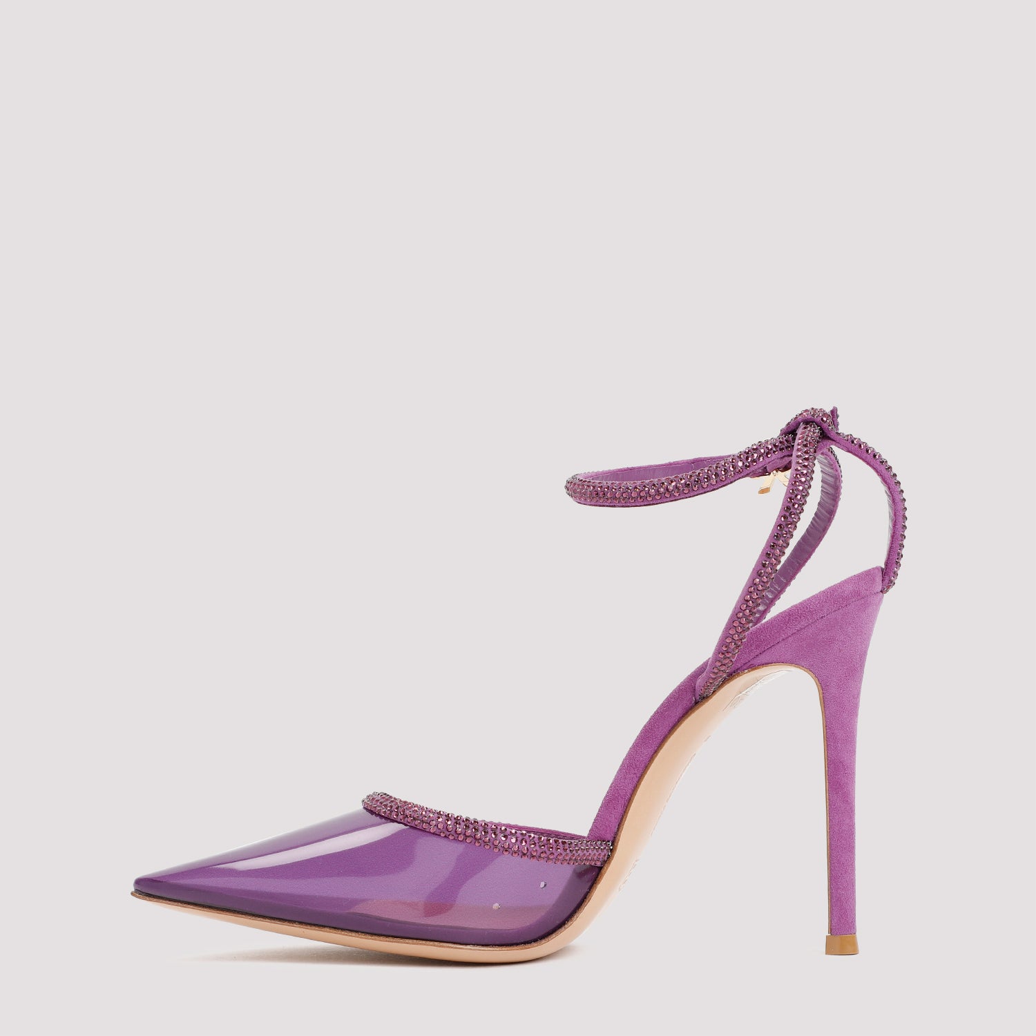 GIANVITO ROSSI Elegant Mini Sandals with Strass Accents and High Heel