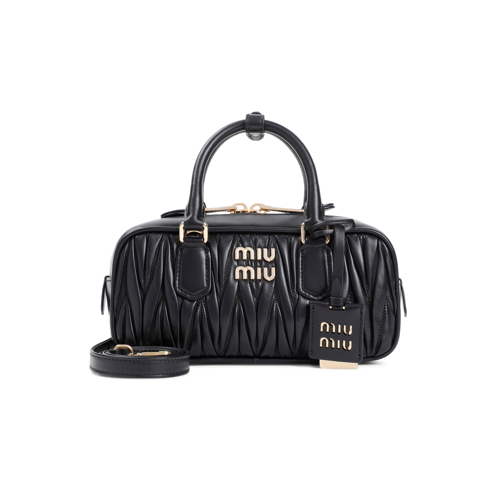 MIU MIU Lamb Leather Handbag - Mini Size (W:24cm H:10cm D:8cm)