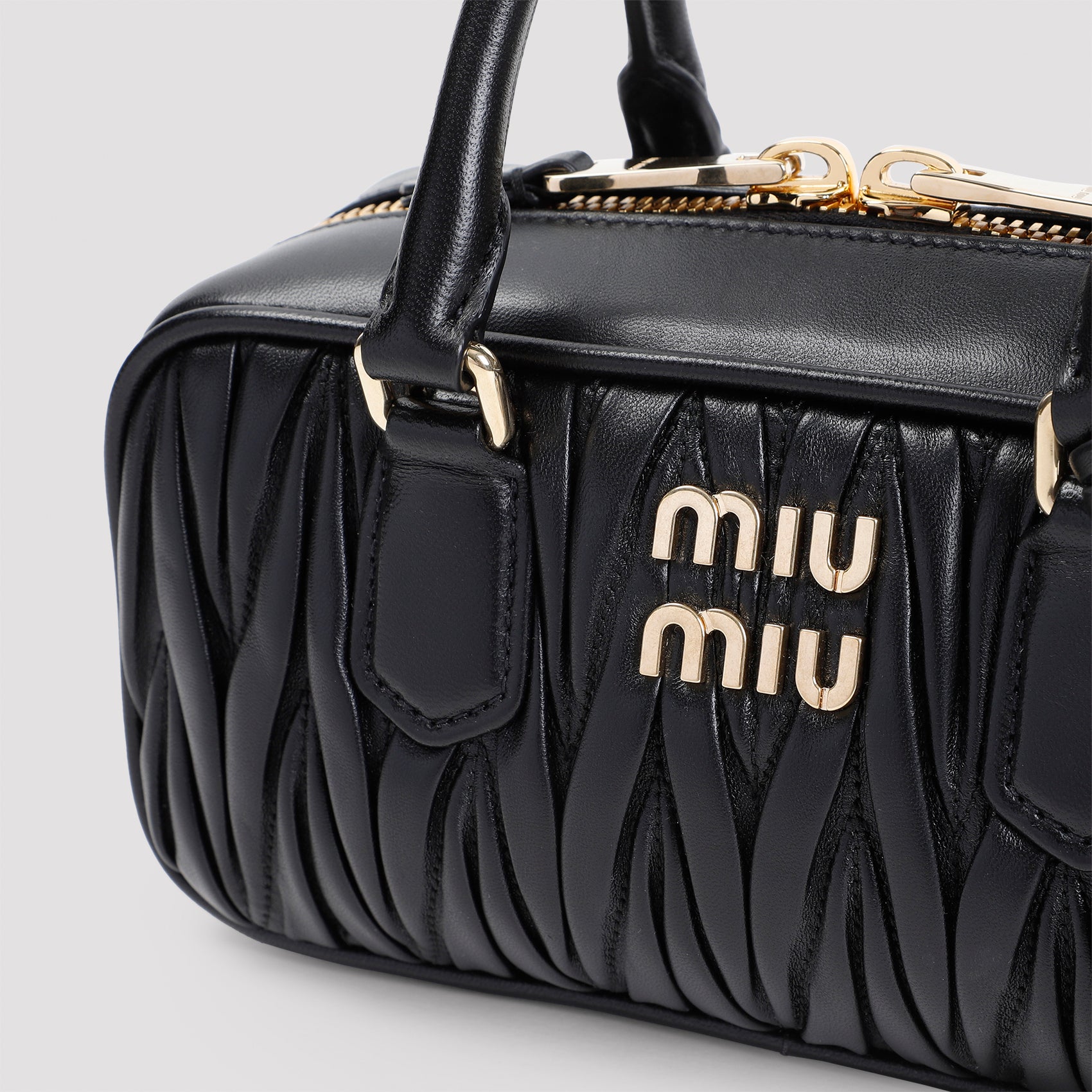 MIU MIU Lamb Leather Handbag - Mini Size (W:24cm H:10cm D:8cm)