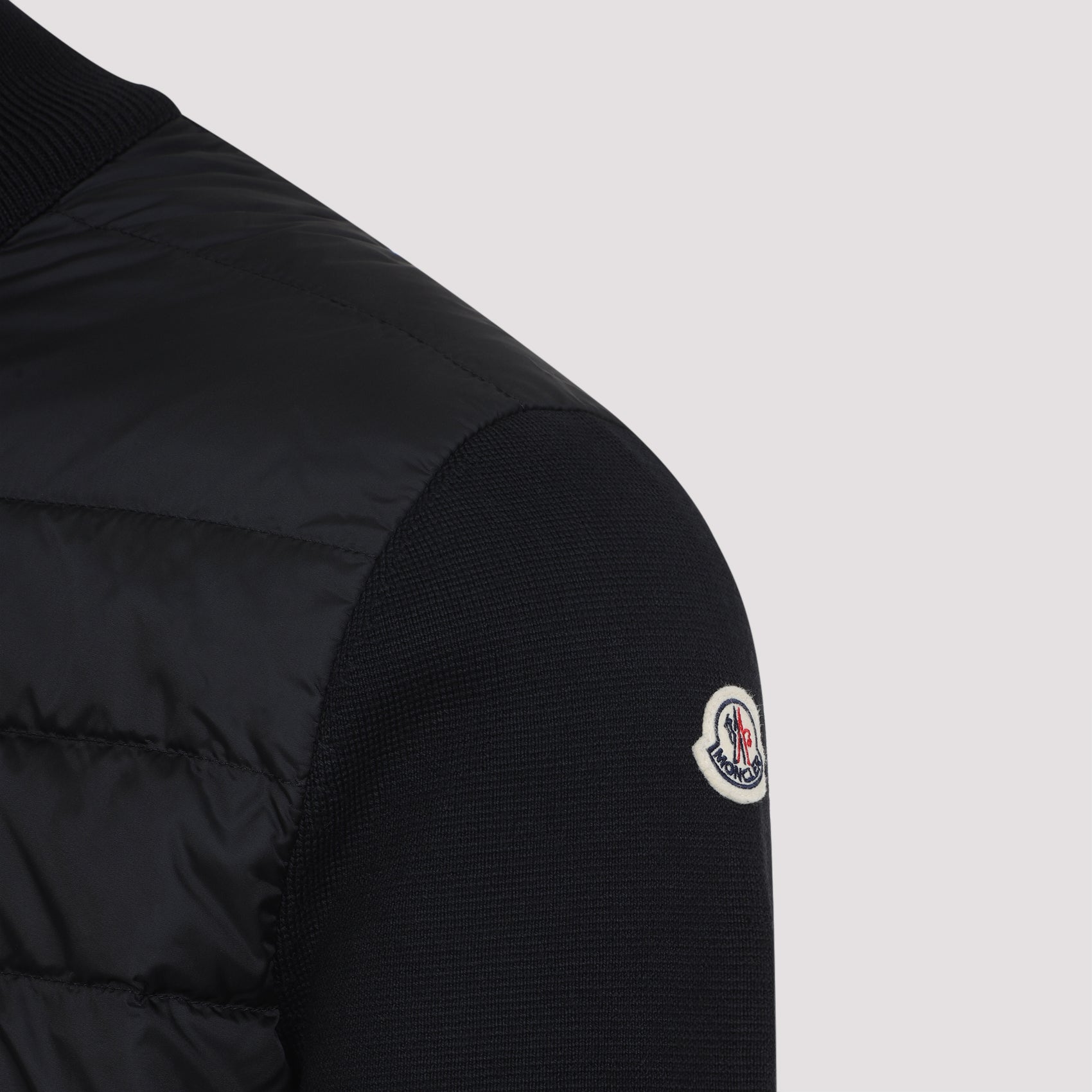 MONCLER Wool Blend Cardigan Tricot Jacket for Men - Winter Collection