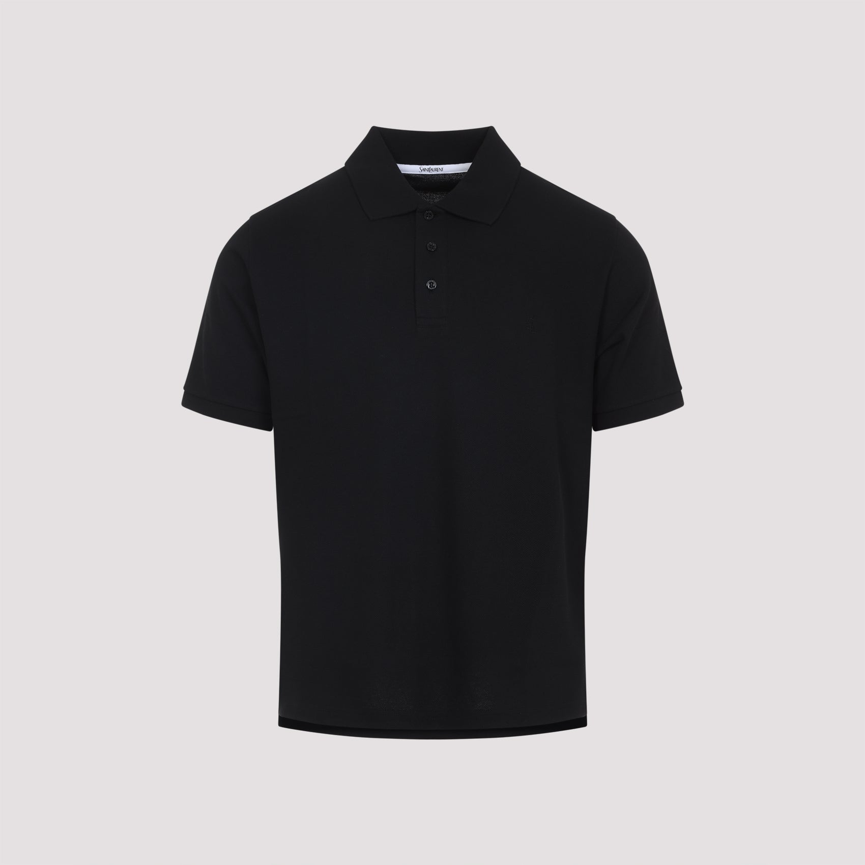 SAINT LAURENT Men's Essential Cotton Polo Shirt