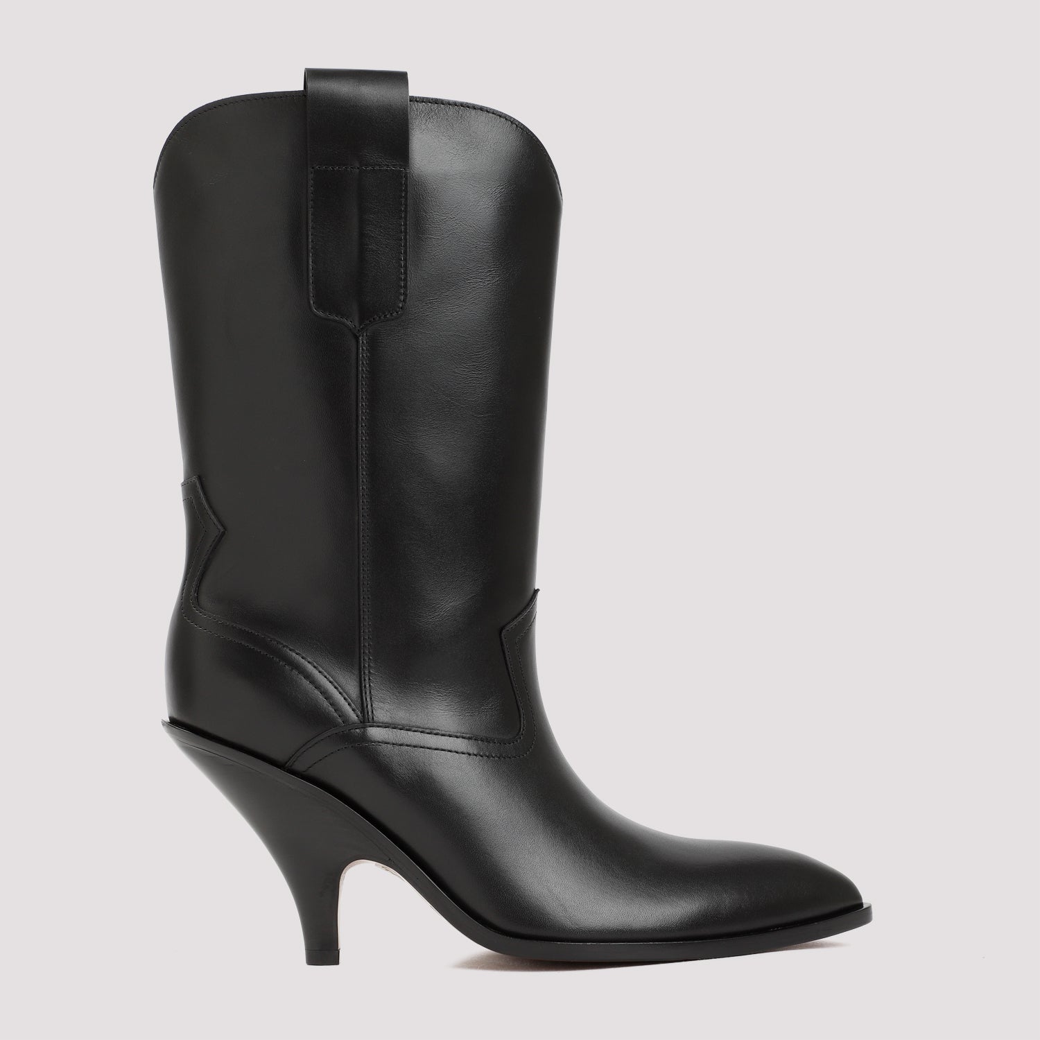 BALLY Lavyn Leather Boots with 9.5cm Heel Height