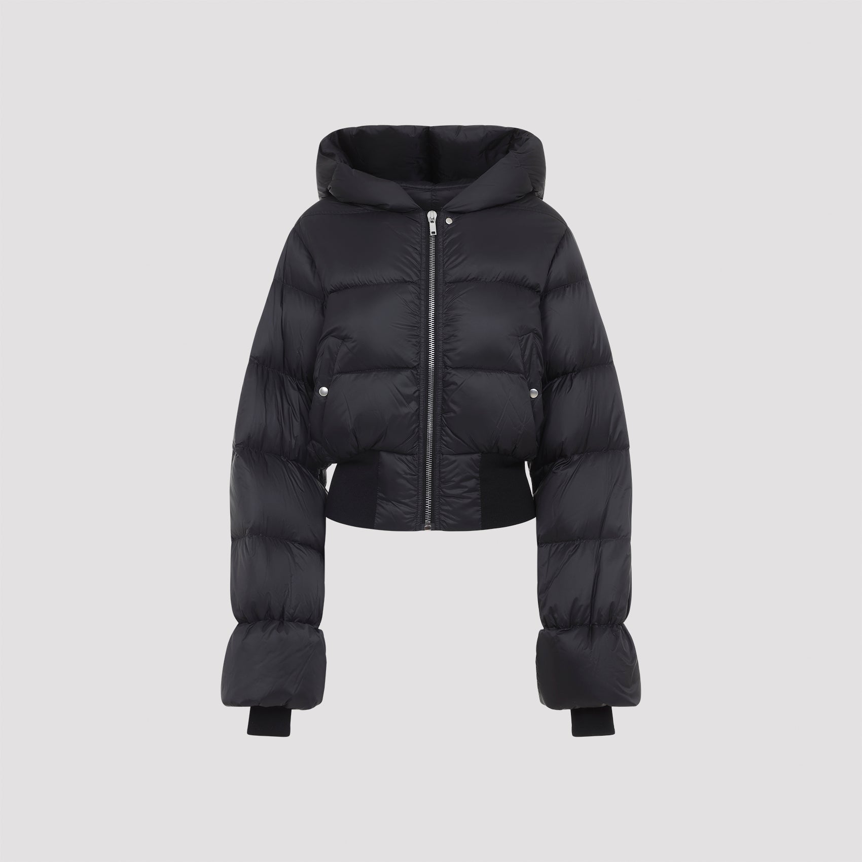 RICK OWENS Men's Hooded Feather Down Jacket
