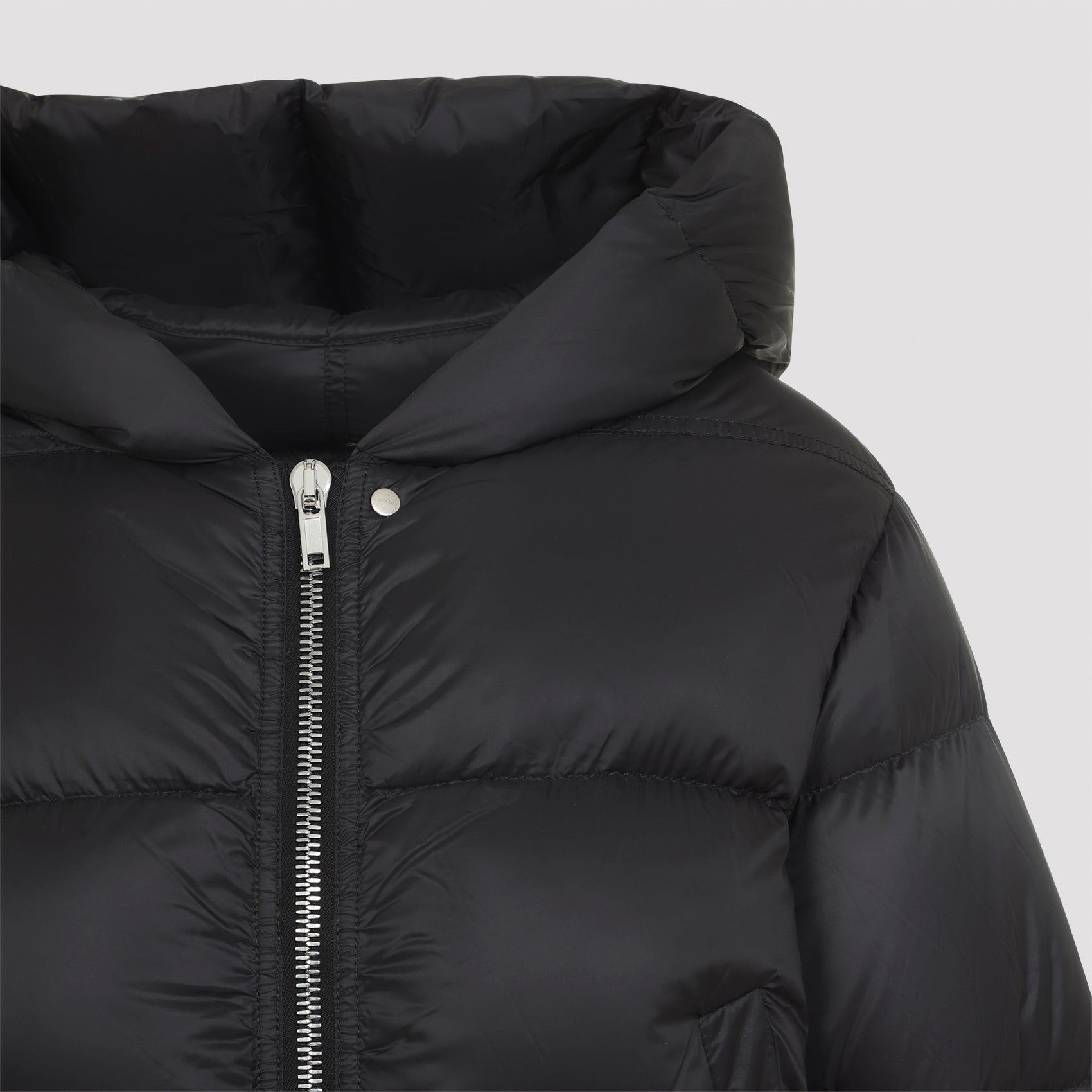 RICK OWENS Men's Hooded Feather Down Jacket