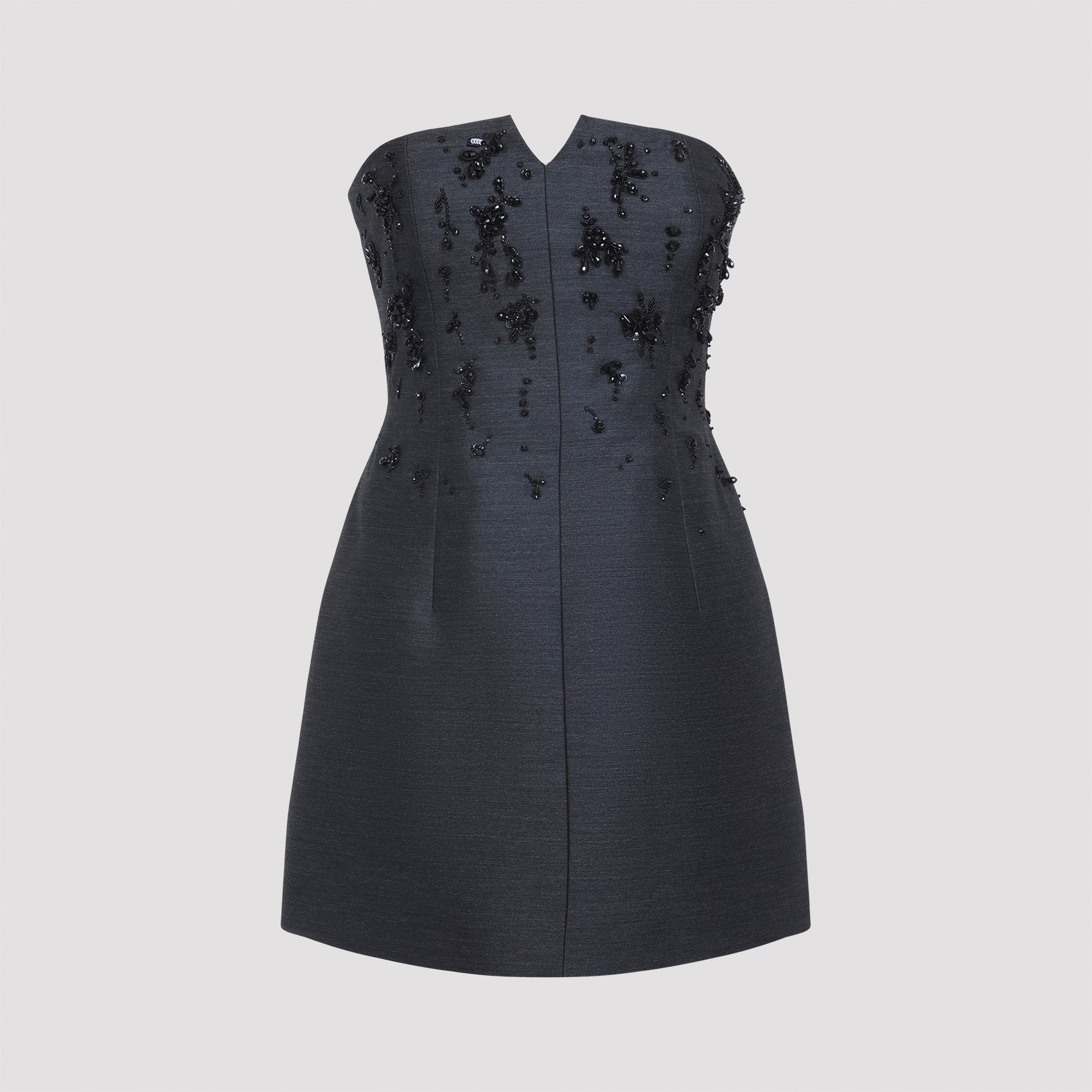 ALBERTA FERRETTI Mini Off Shoulder Dress in Premium Wool Blend