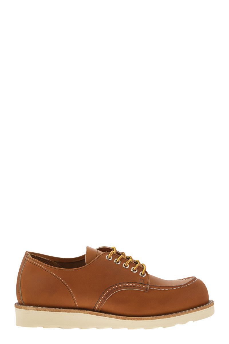 RED WING Leather Lace-Up Shoe - Moc Toe Design, 3.5 cm Sole Height