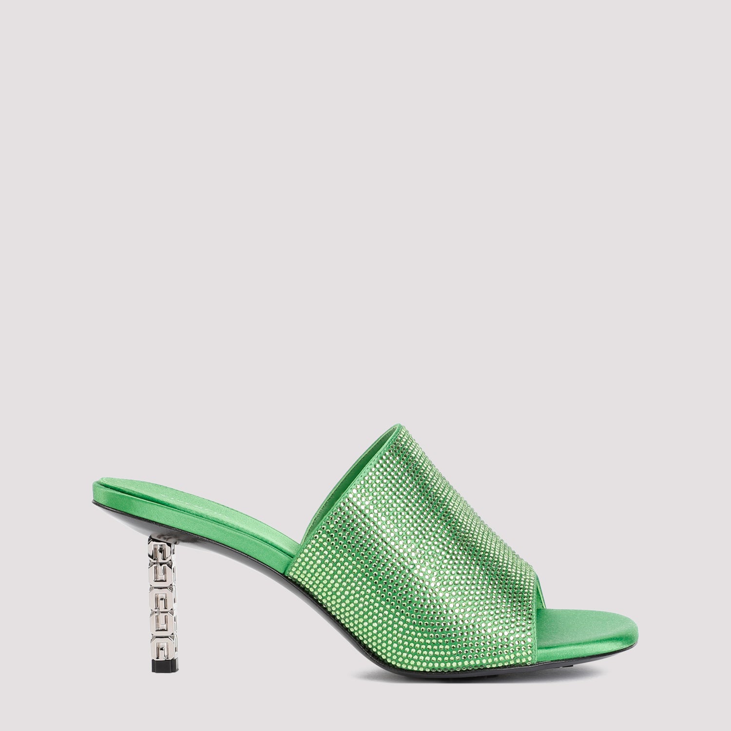 GIVENCHY G Cube Flat Mules with Strass – 7cm Heel Height