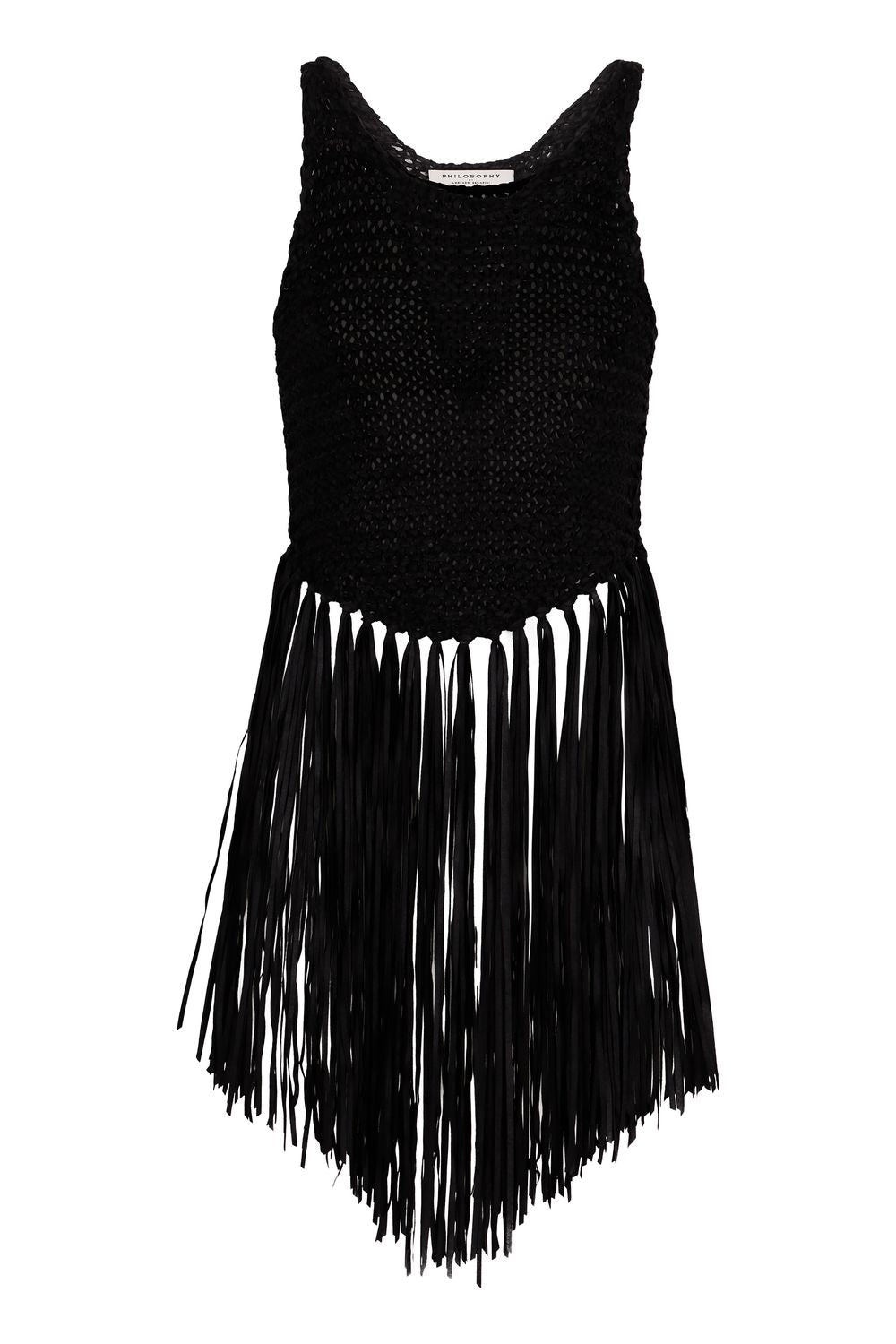 PHILOSOPHY DI LORENZO SERAFINI Fringed Hem Knit Top for Women