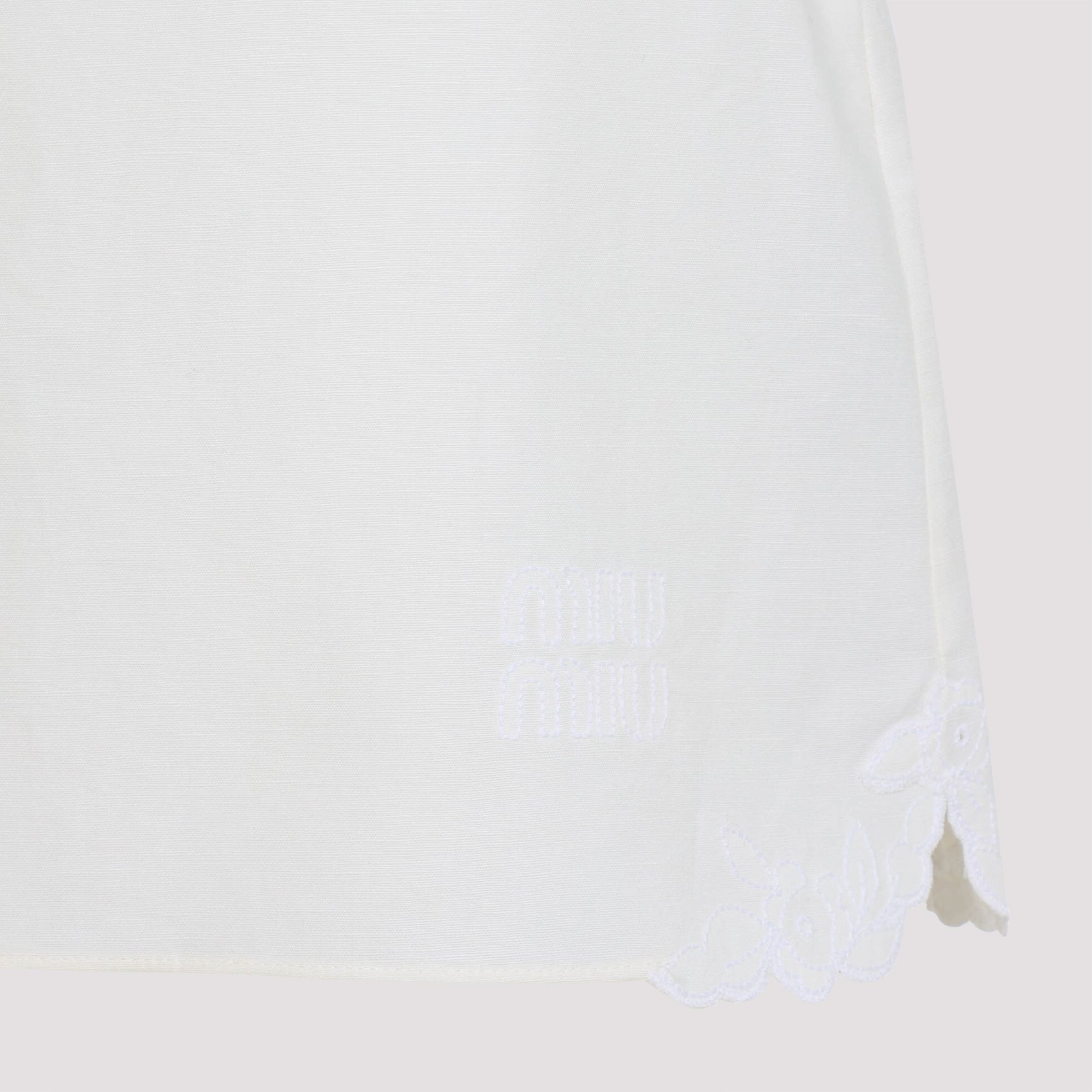 MIU MIU Men's Linen and Cotton Mini Skirt