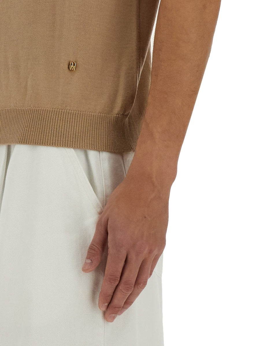 MOSCHINO COUTURE Luxury Wool-Silk Blend Sweater for Men