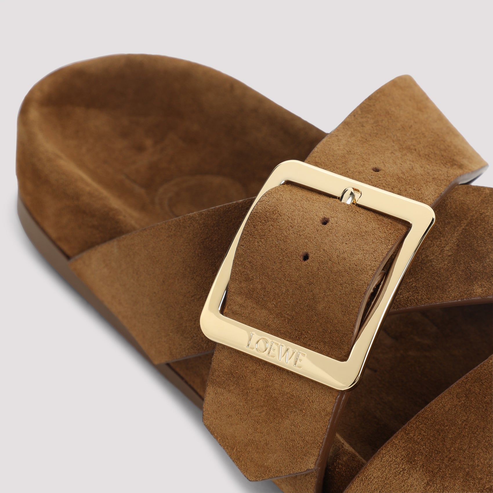 LOEWE Men's Ease Bucle Slide Sandals