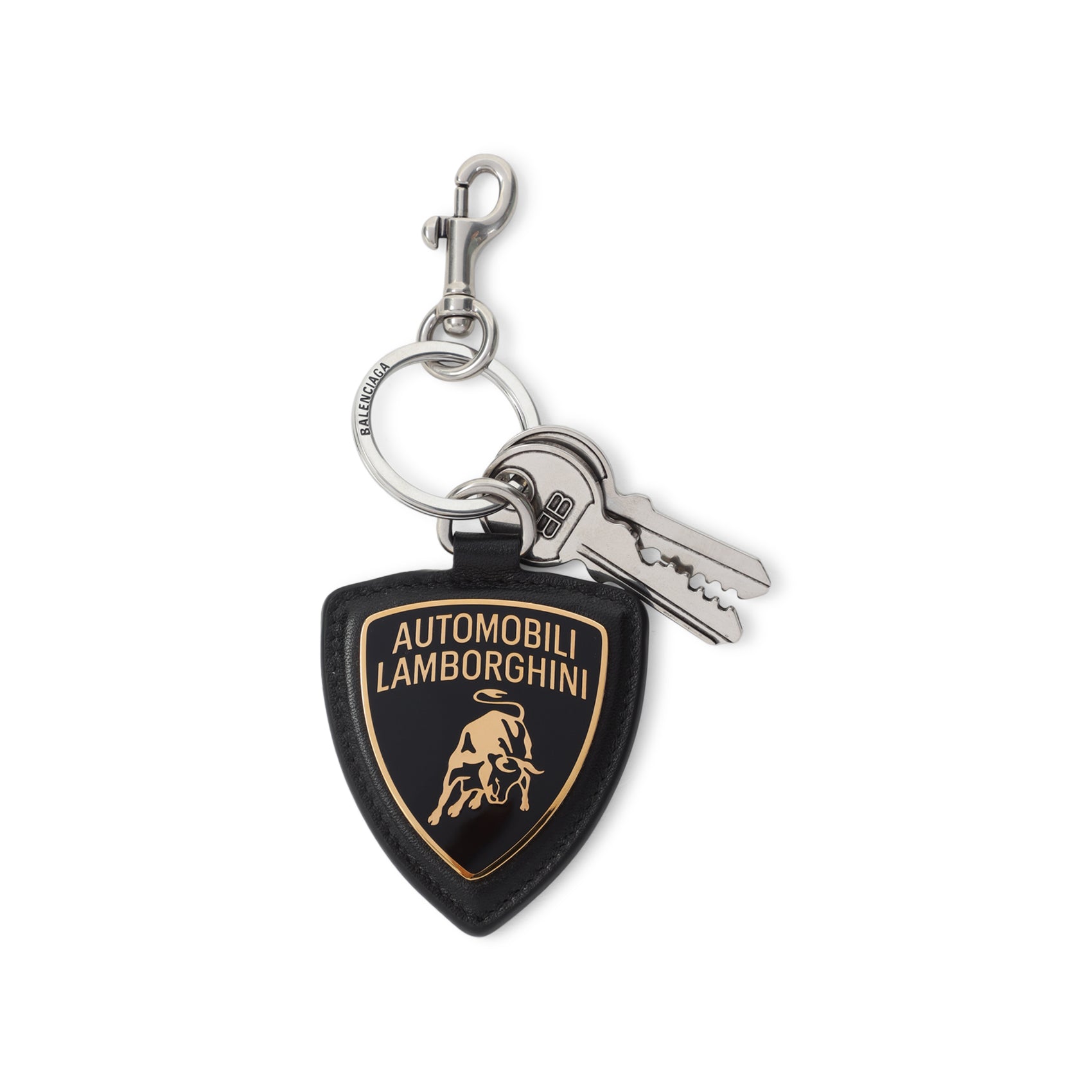 BALENCIAGA Mini Lambo Shield Charm Key Ring