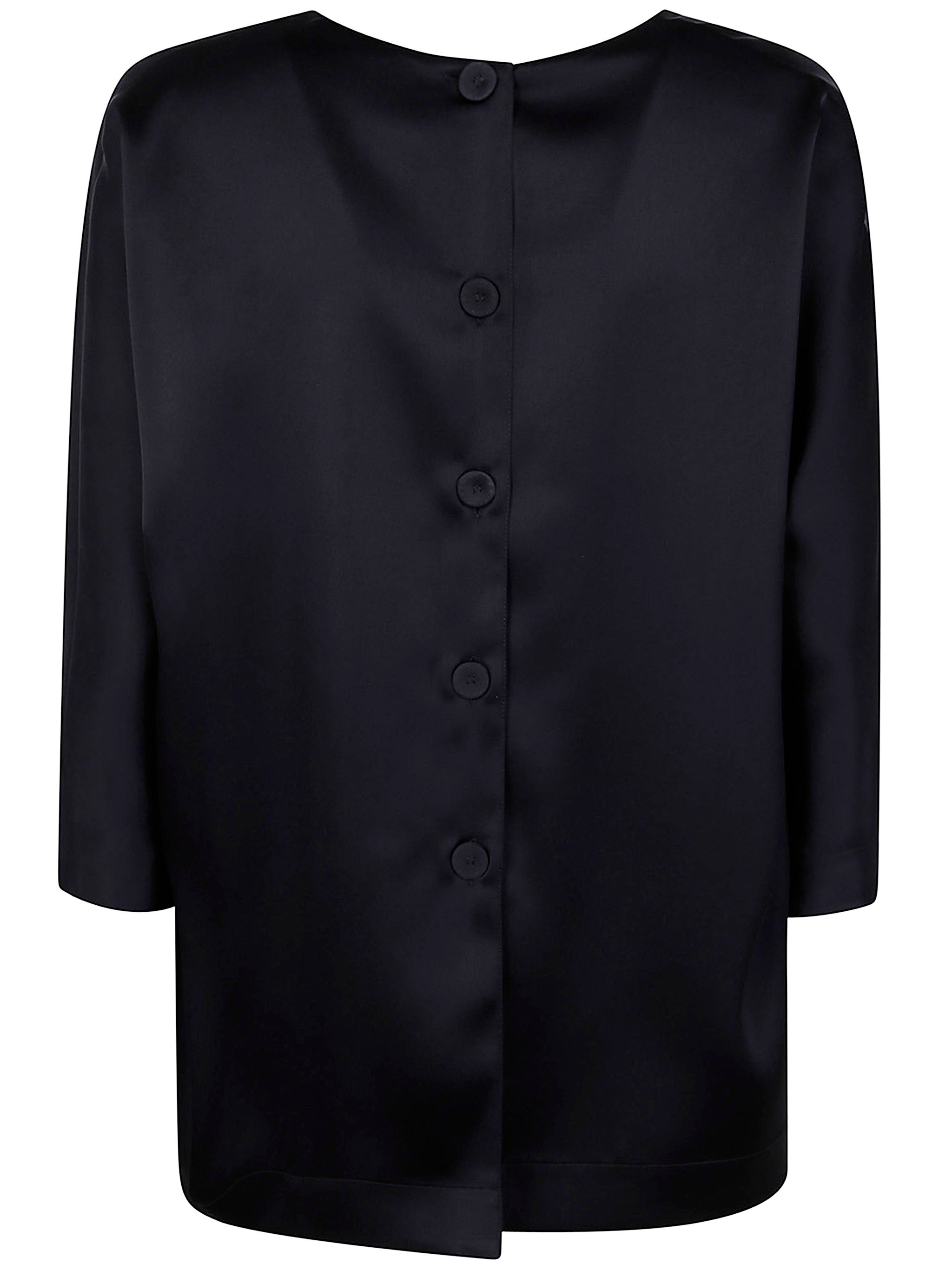 DRHOPE Back Button Mini Blouse for Women