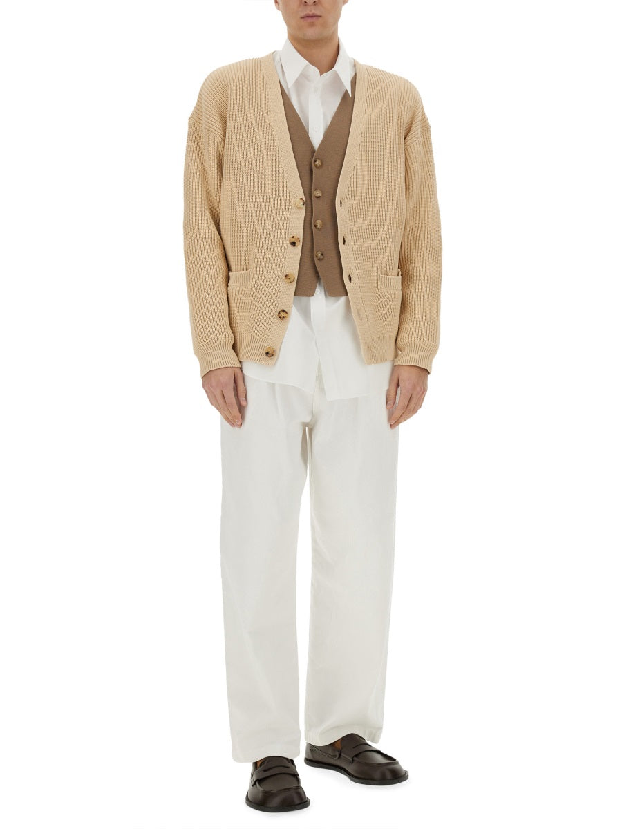 MOSCHINO COUTURE Organic Cotton Blend Cardigan - Regular Fit Size 48