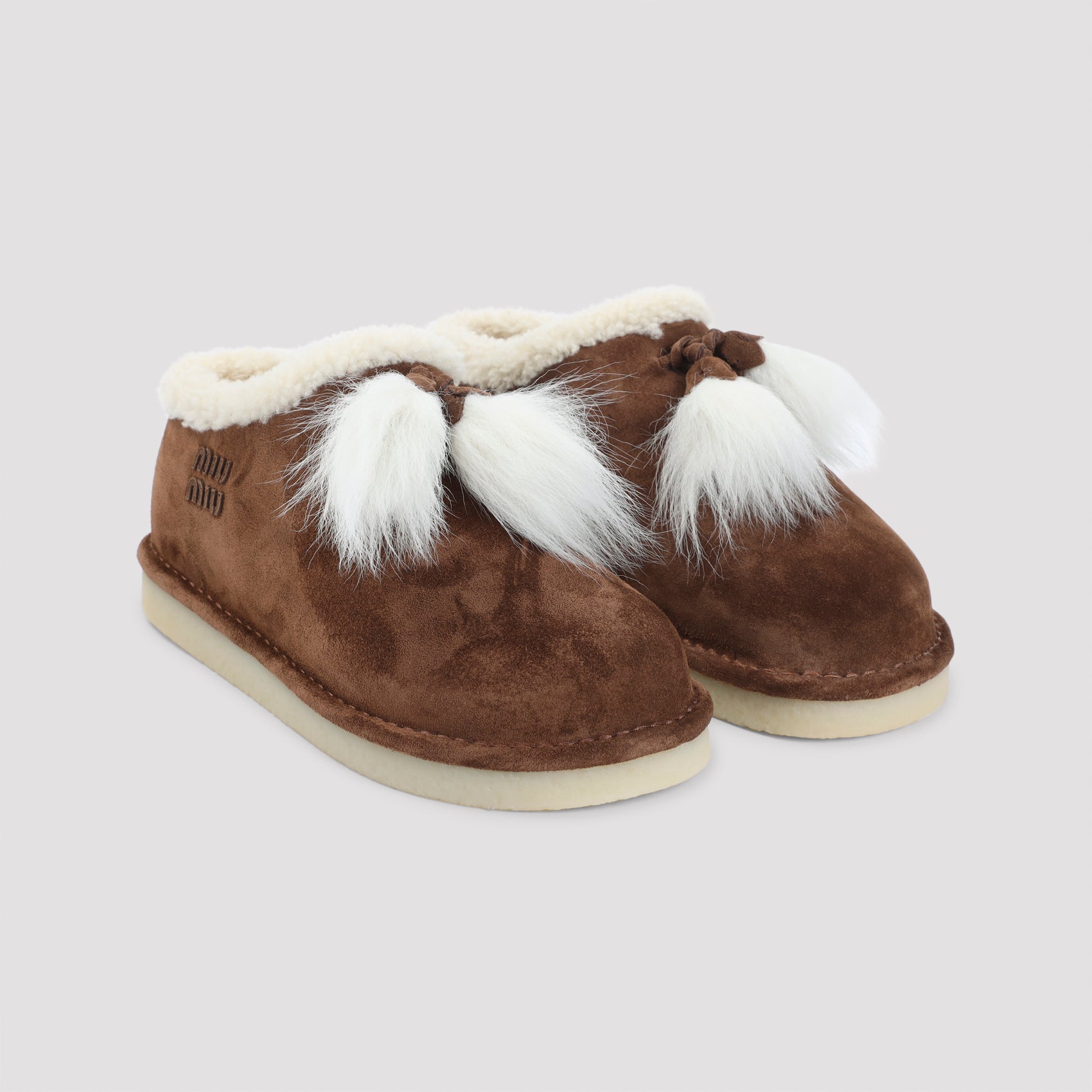 MIU MIU Elegant Leather Sabot Sandals for Men