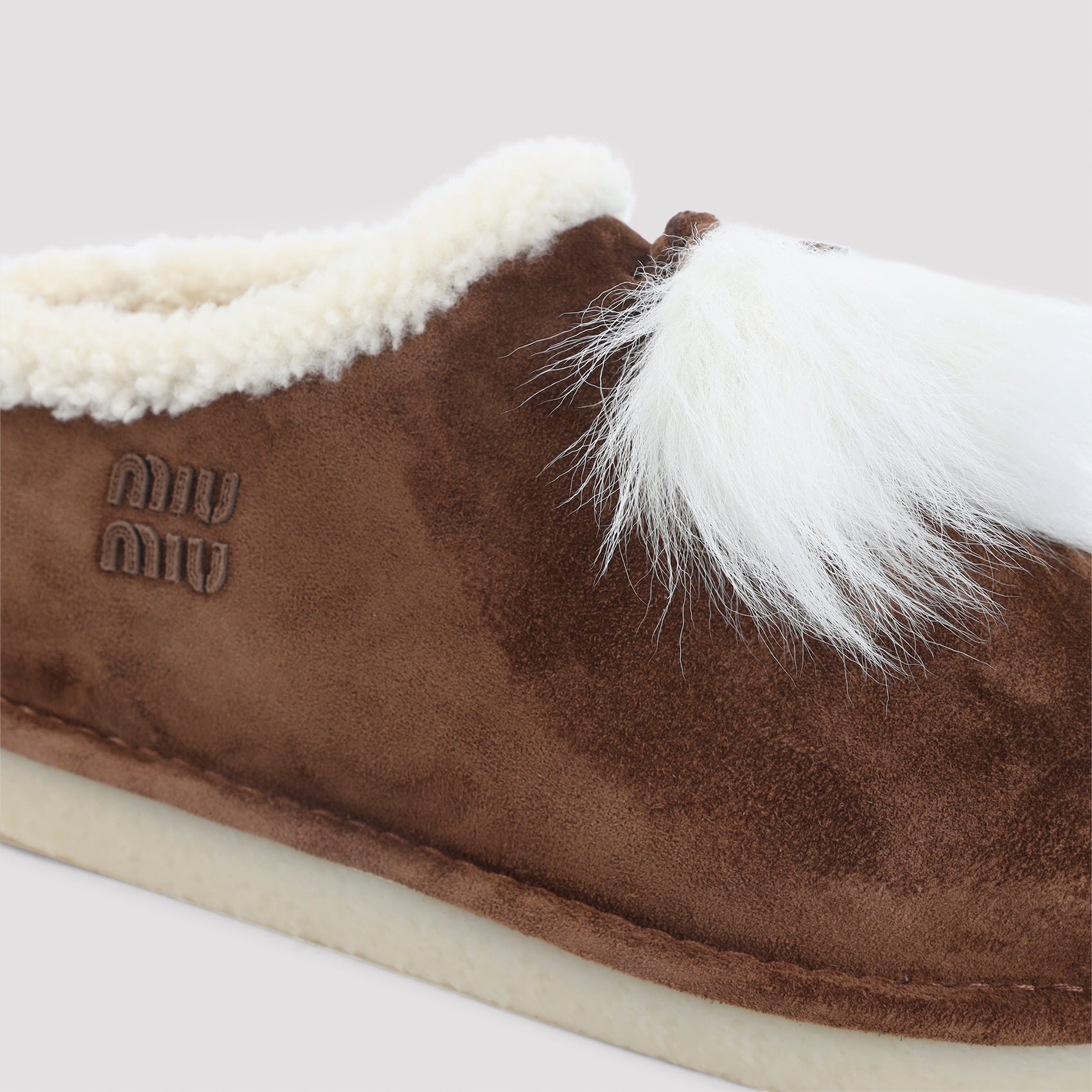 MIU MIU Elegant Leather Sabot Sandals for Men
