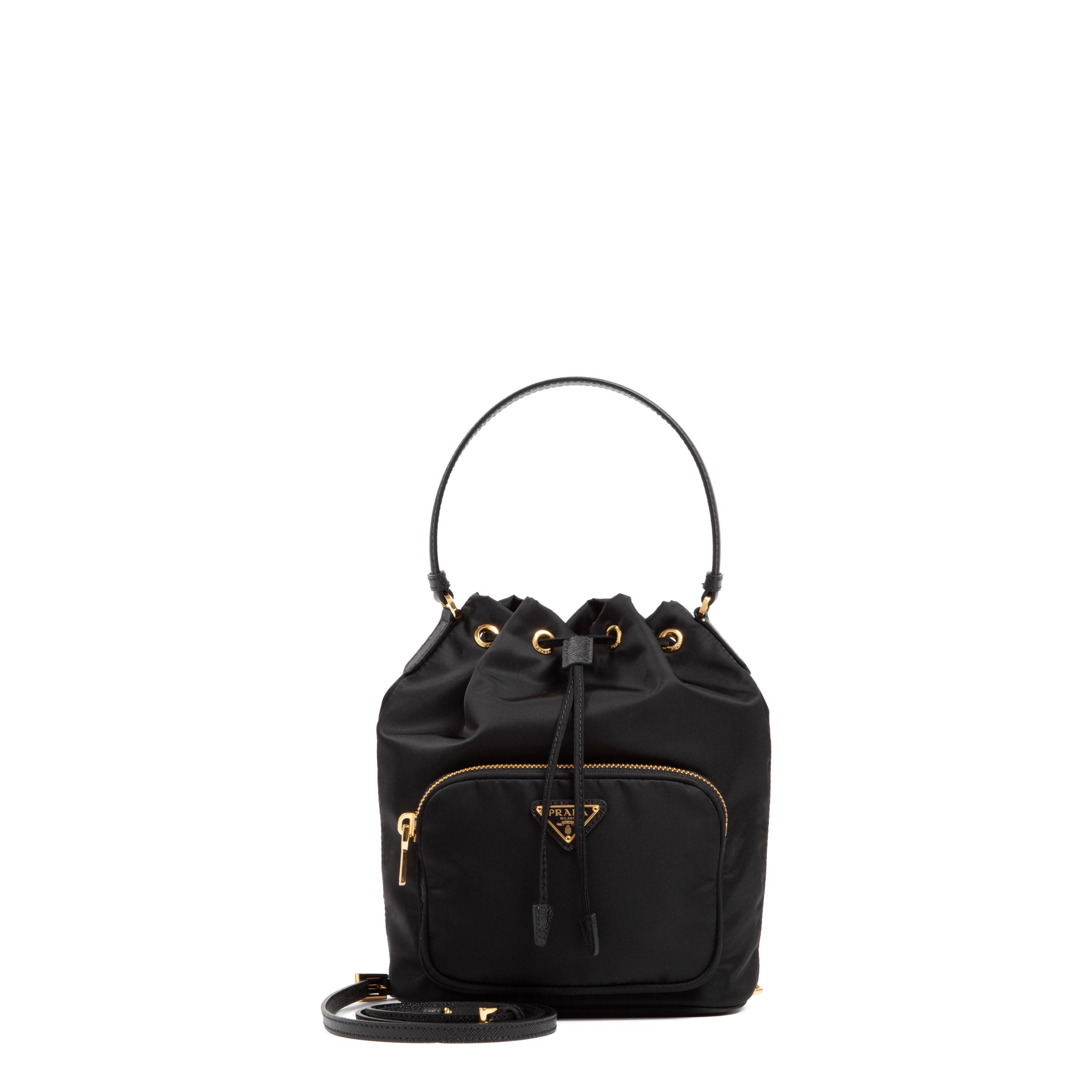 PRADA Re-Nylon Mini Bucket Handbag - W:18cm H:22cm D:12cm