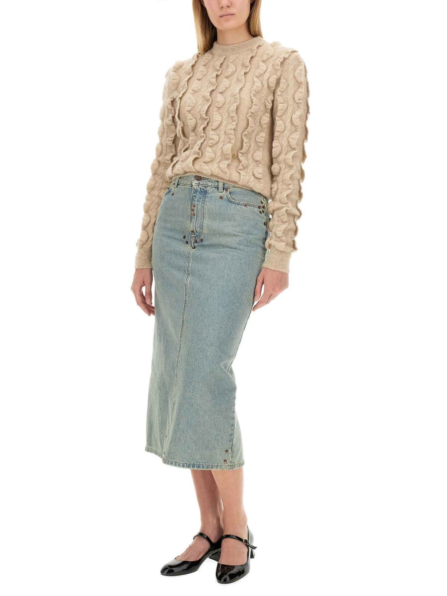 MOSCHINO COUTURE Wool Blend Sweater - Size 40