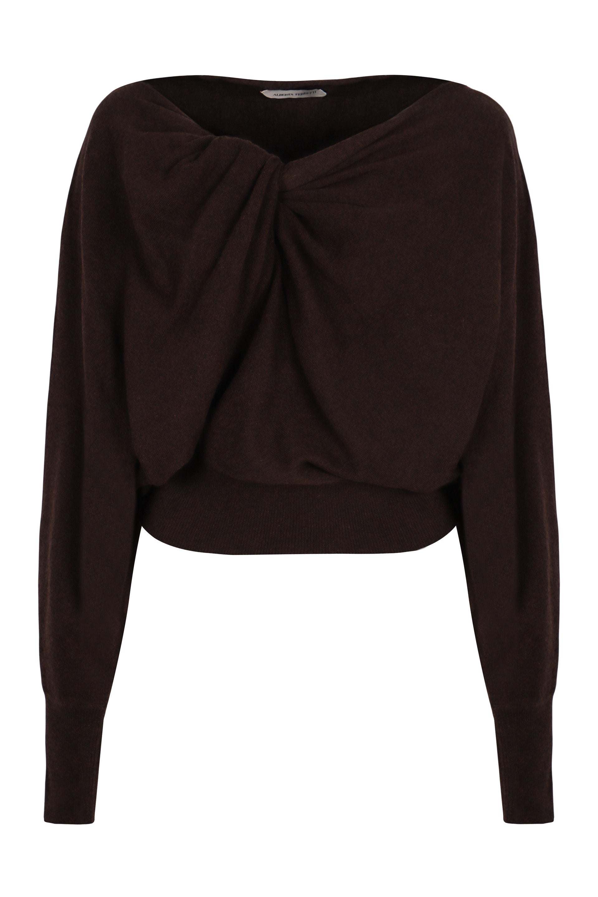 ALBERTA FERRETI Chic Asymmetric Collar Sweater for Women