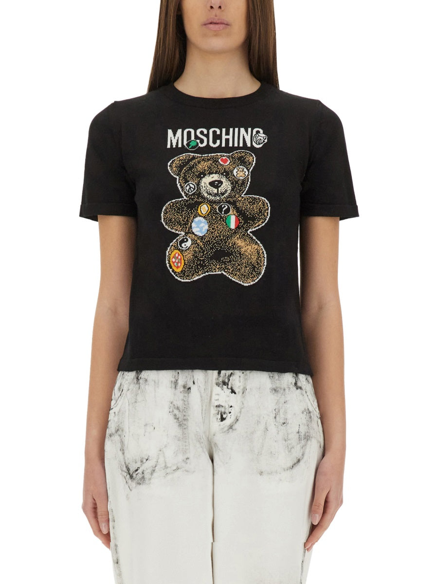 MOSCHINO COUTURE Slim Fit Teddy Bear Sweater - Size 38