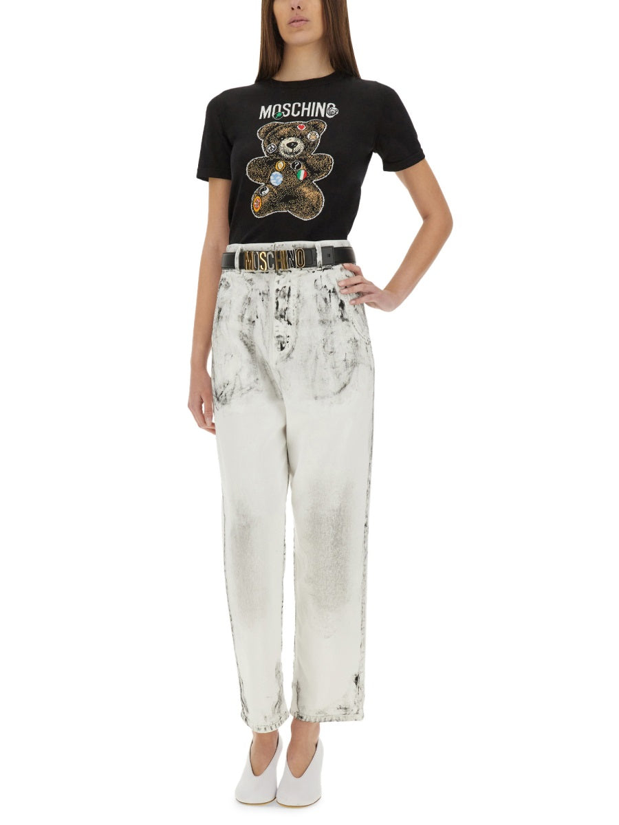 MOSCHINO COUTURE Slim Fit Teddy Bear Sweater - Size 38