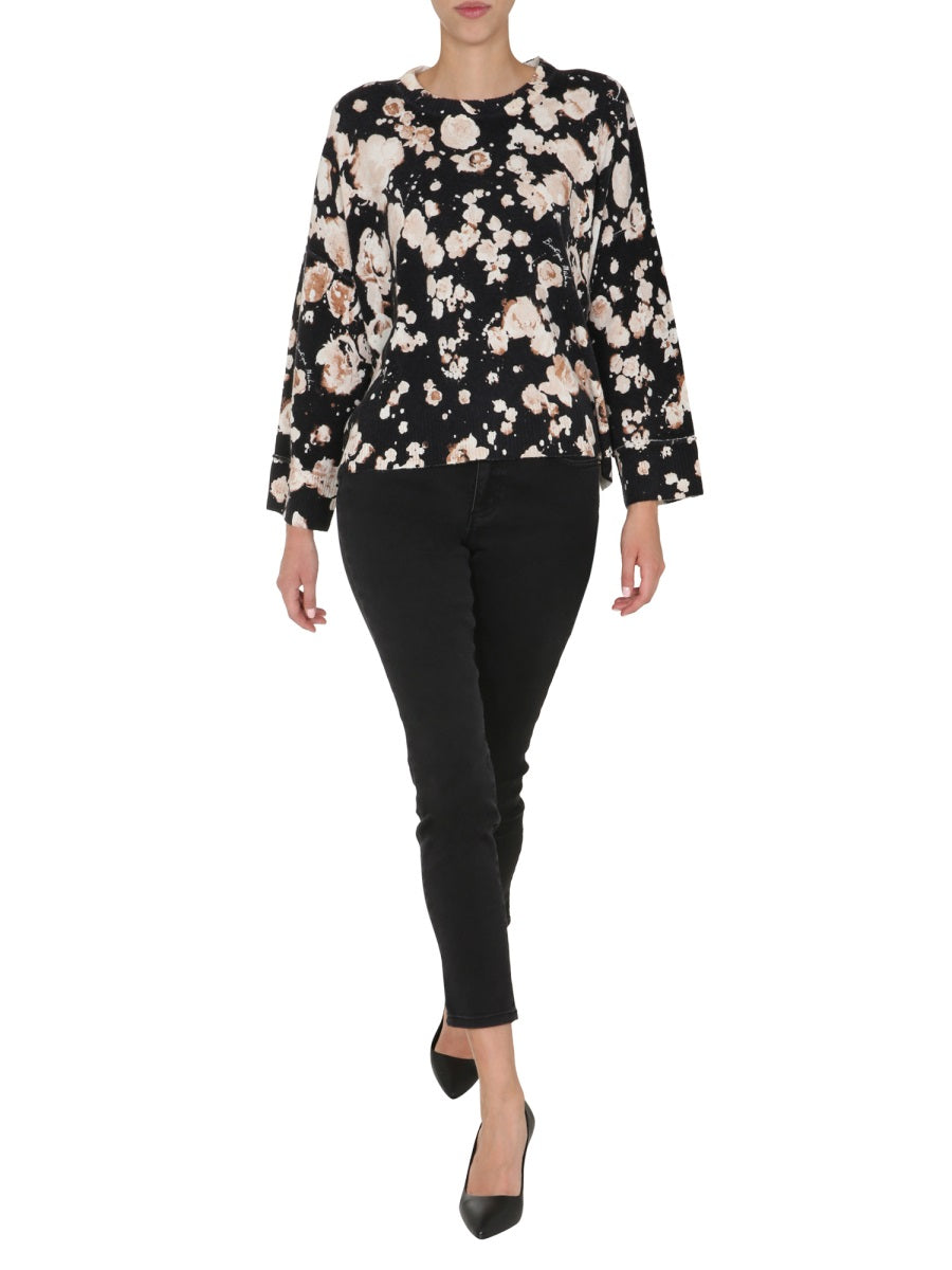 BOUTIQUE MOSCHINO Floral Crew Neck Sweater for Women