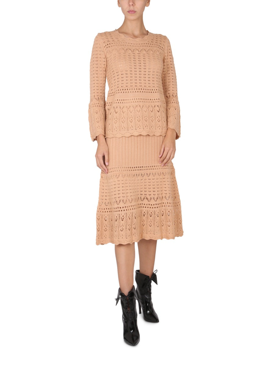 BOUTIQUE MOSCHINO Wool Blend Crewneck Sweater for Women