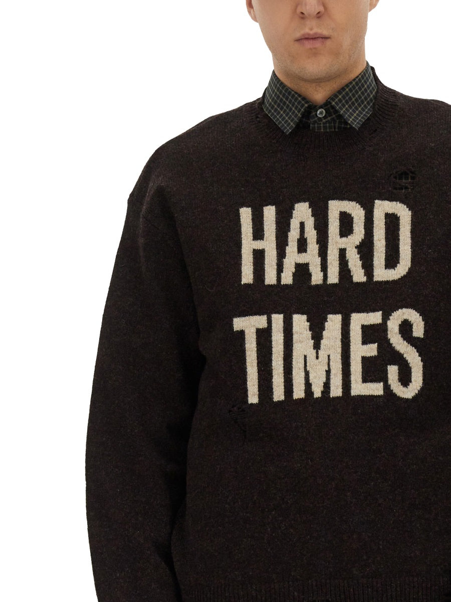 MOSCHINO COUTURE Shetland Wool Pullover for Men, Size 48 IT