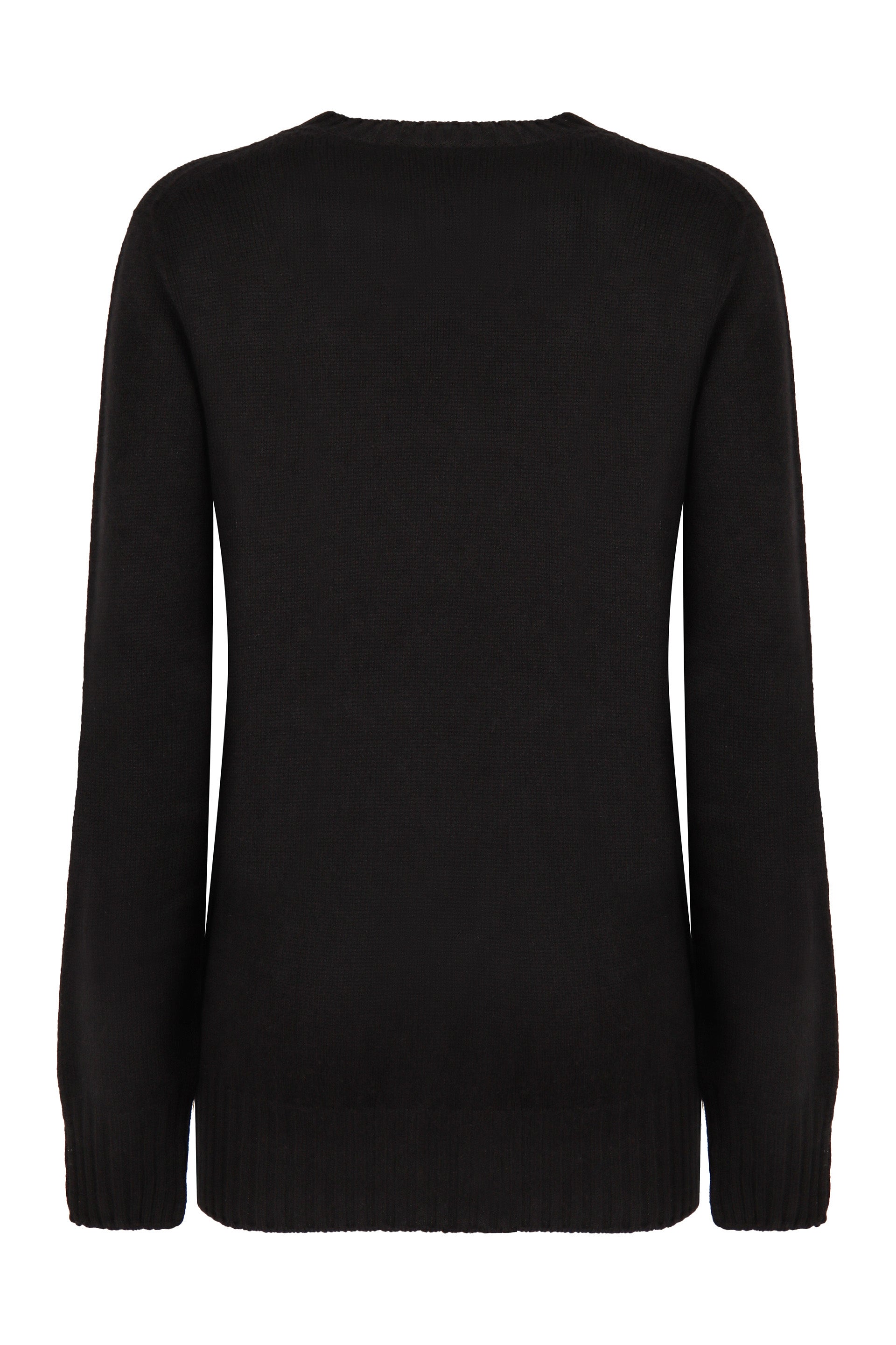 PHILOSOPHY DI LORENZO SERAFINI Elegant Wool and Cashmere Sweater with Gold-Tone Detailing