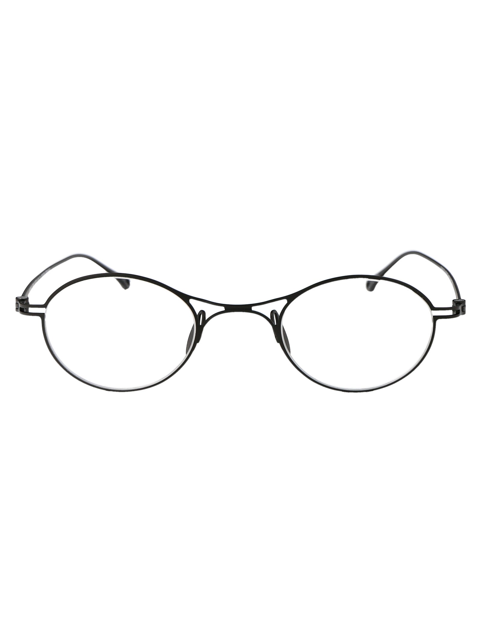 GIORGIO ARMANI Matte Gunmetal Titanium Glasses for Men