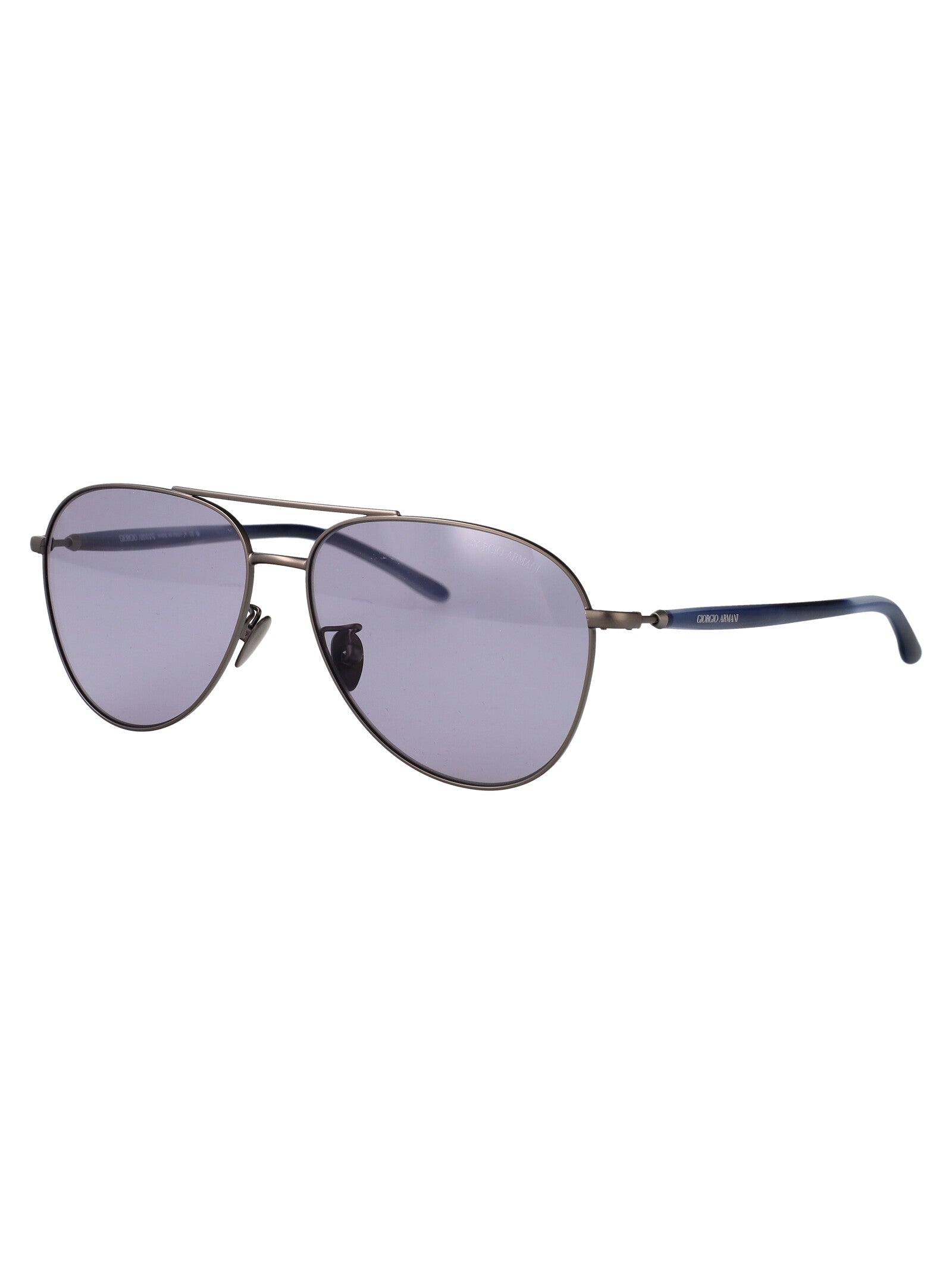 GIORGIO ARMANI Matte Gunmetal Steel Sunglasses for Women