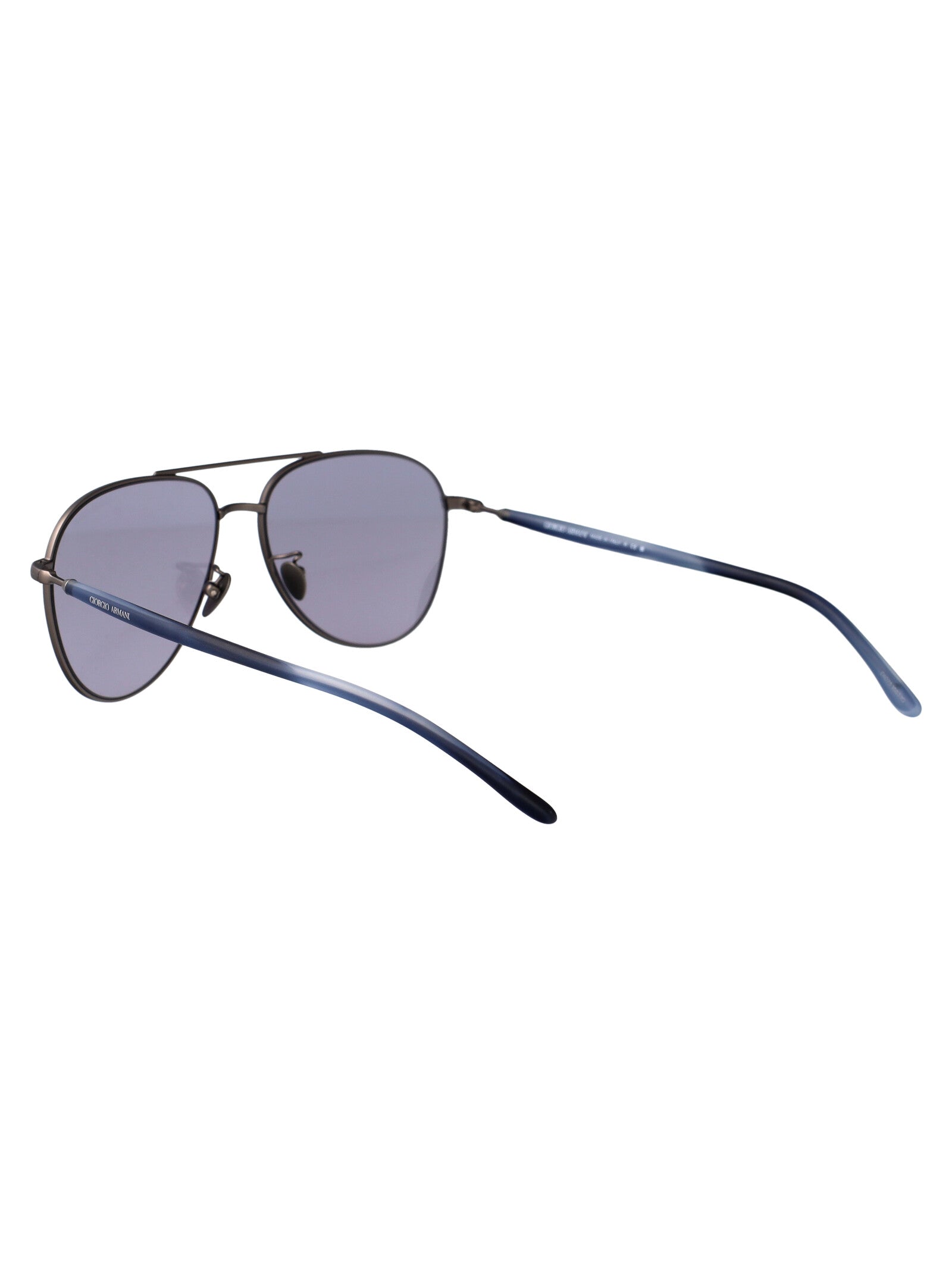 GIORGIO ARMANI Matte Gunmetal Steel Sunglasses for Women