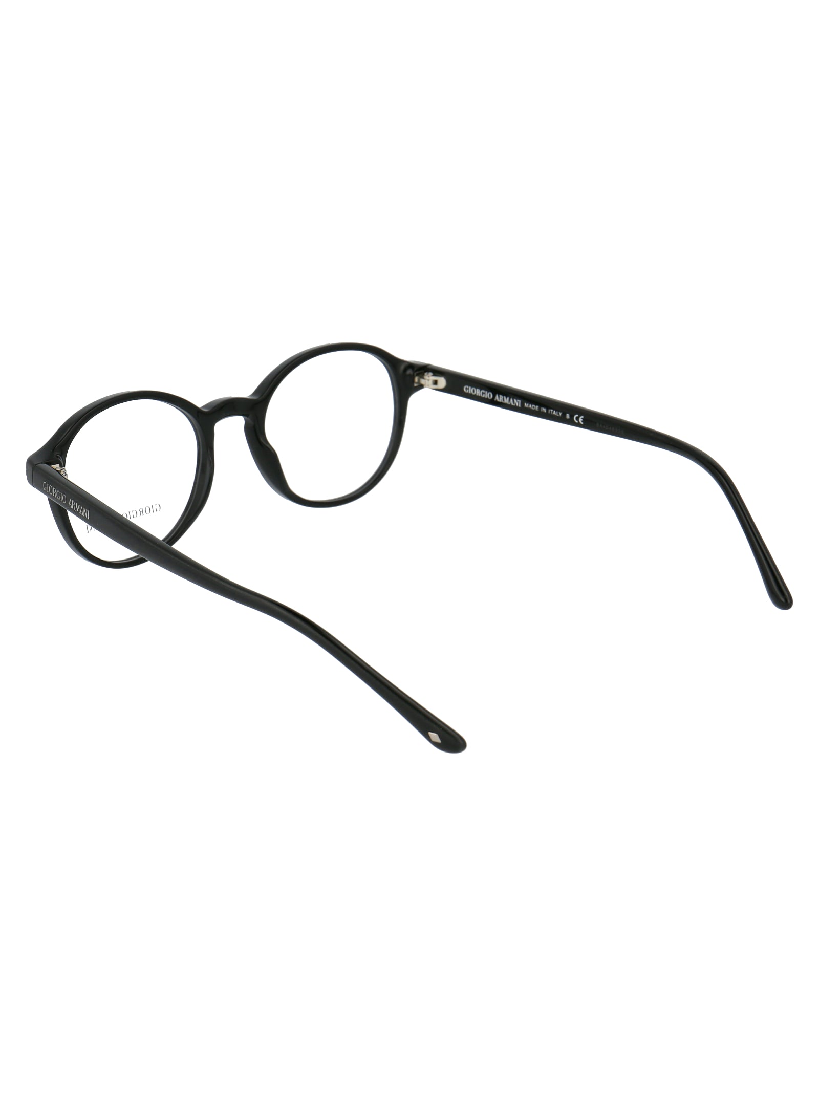 GIORGIO ARMANI Matte Black/Shiny Acetate Optical Glasses for Men