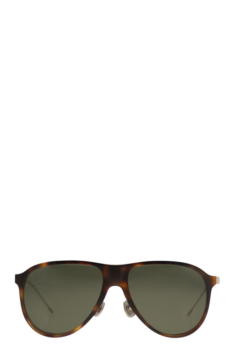 BRUNELLO CUCINELLI Sartorial Sunset Aviator Sunglasses with Polarised Lenses - 57mm