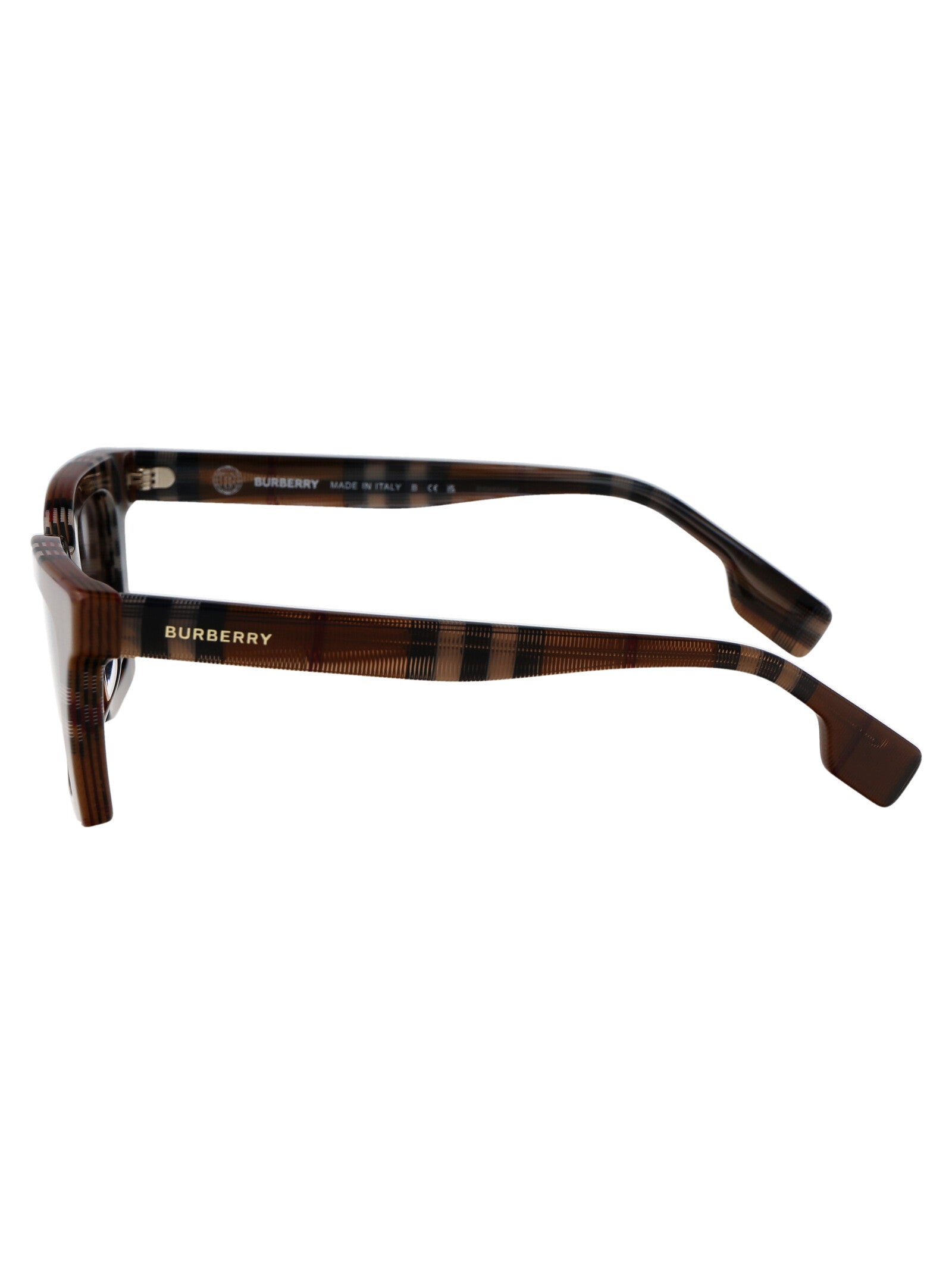 BURBERRY Check Brown Acetate Sunglasses for Women