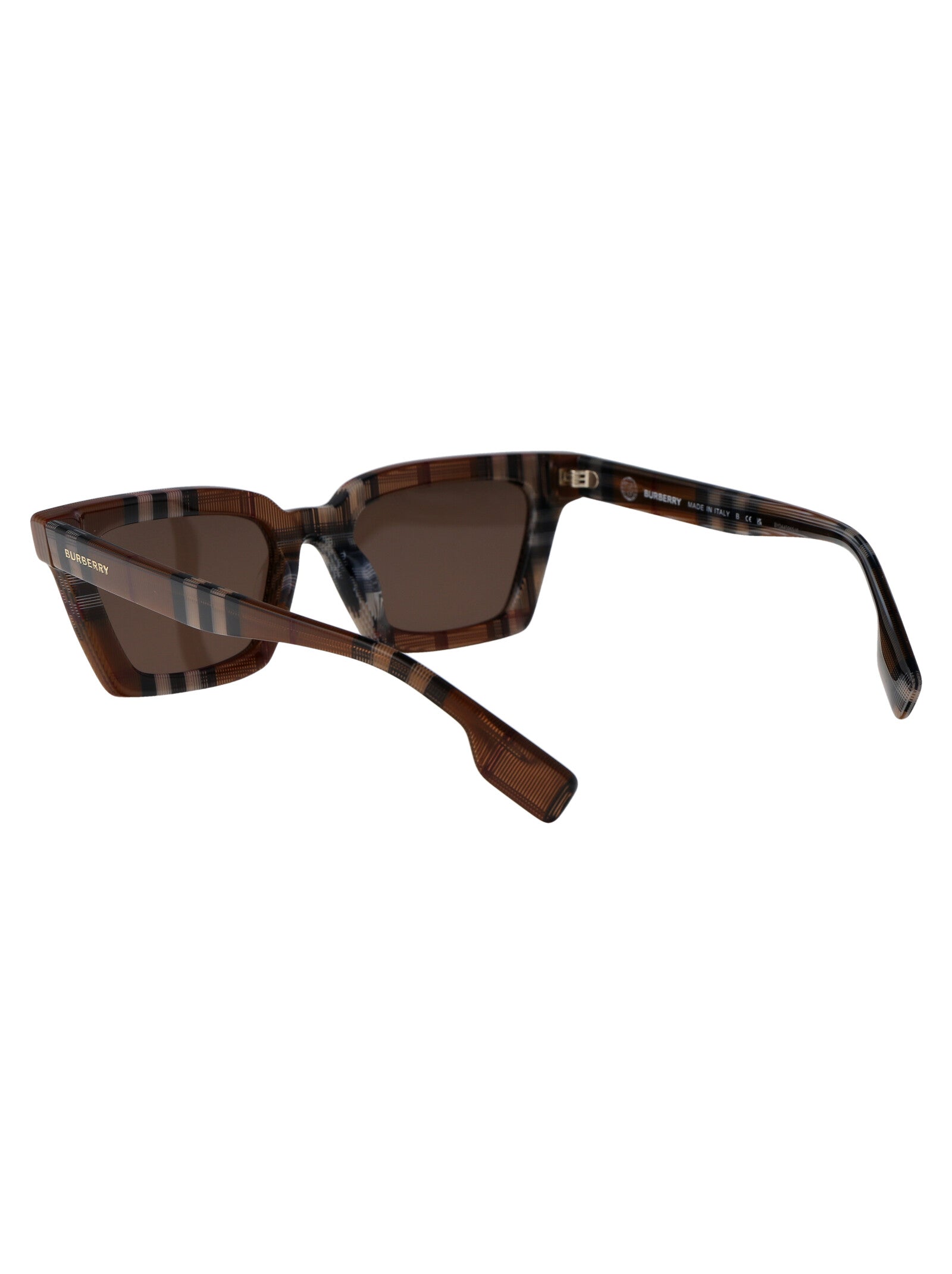 BURBERRY Check Brown Acetate Sunglasses for Women
