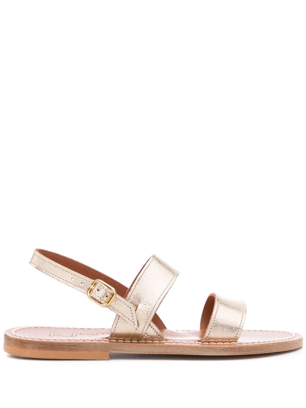 KJACQUES Double-Strap Slingback Leather Sandals for Women