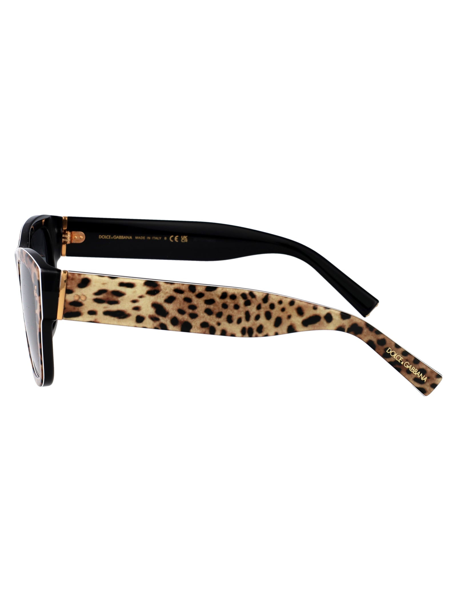 DOLCE & GABBANA Leopard Print Acetate Sunglasses for Men