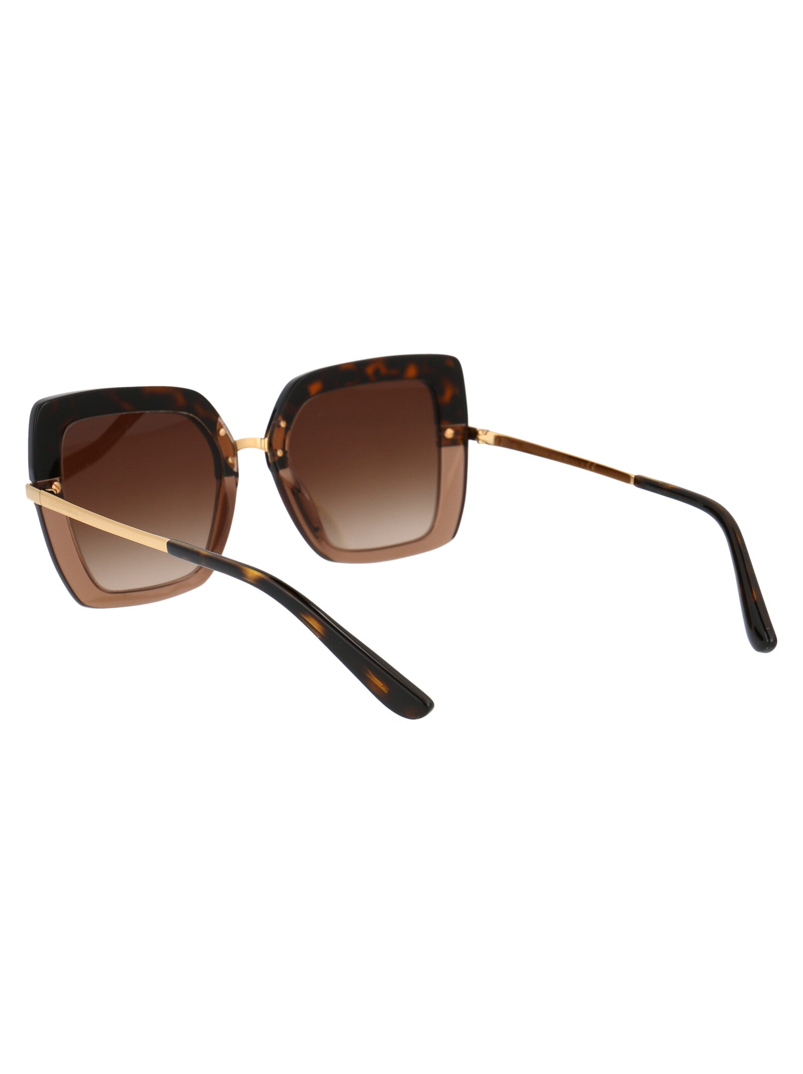DOLCE & GABBANA Stylish Havana-Inspired Transparent Acetate Sunglasses for Women