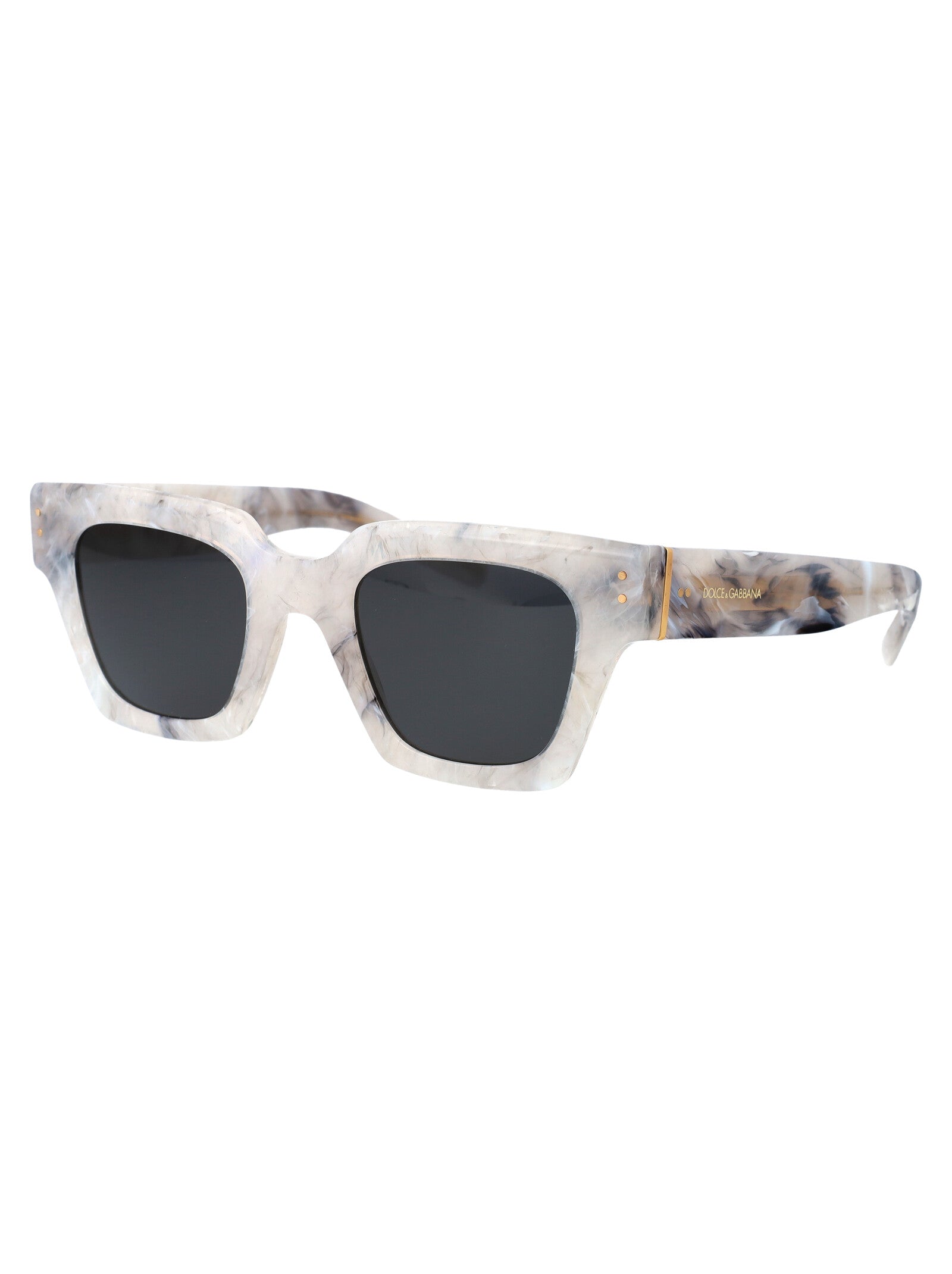 DOLCE & GABBANA Elegant Marble Acetate Sunglasses for Women