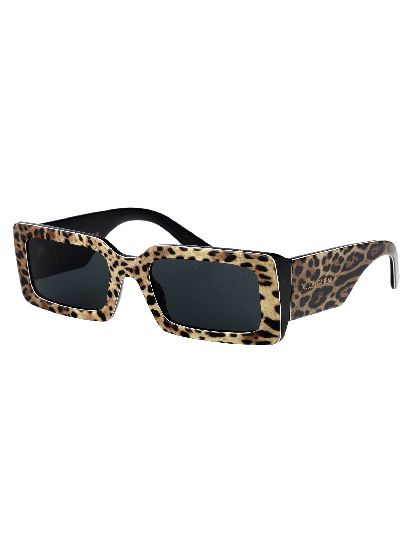 DOLCE & GABBANA Leopard Print Acetate Sunglasses for Women