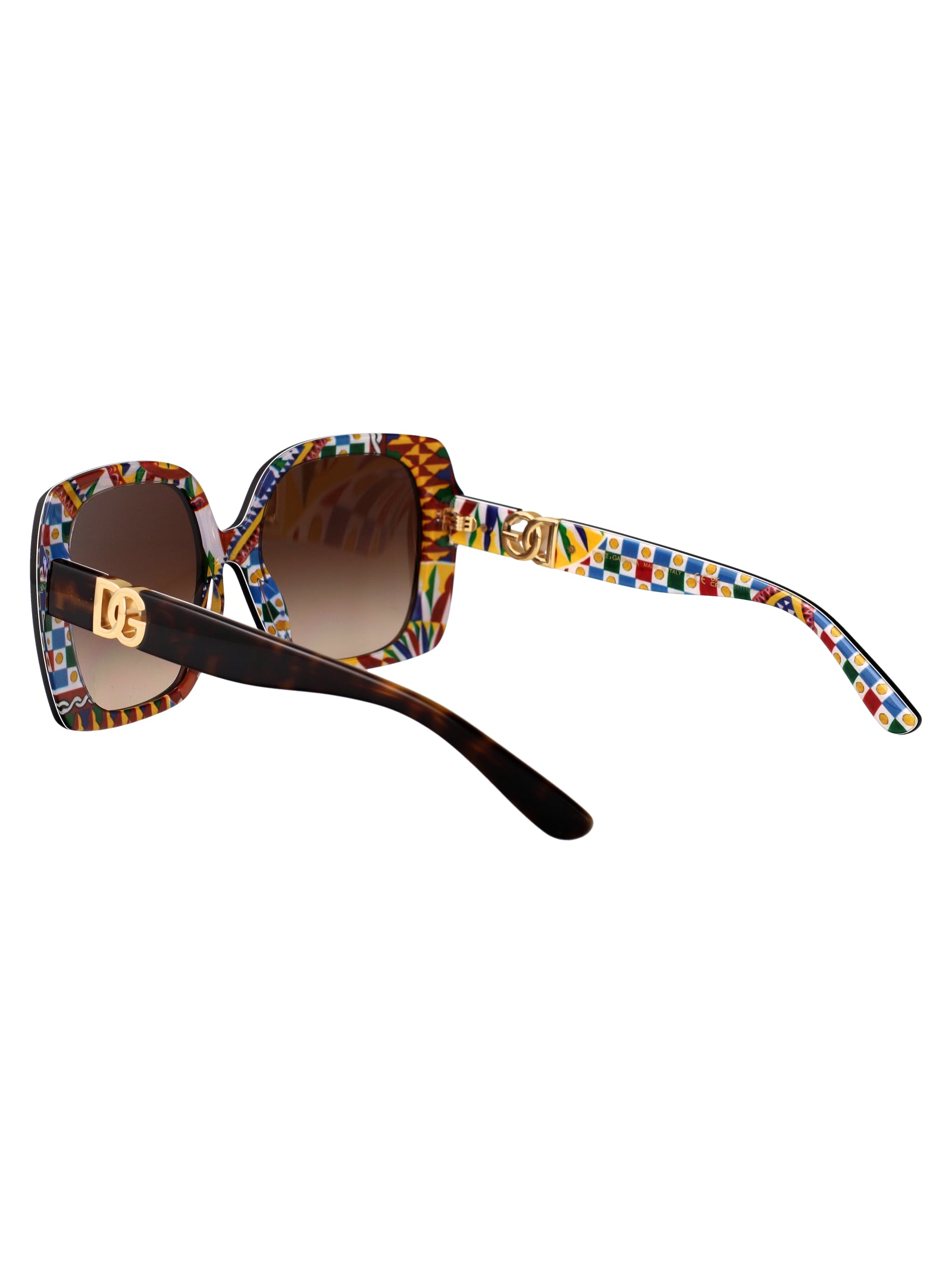 DOLCE & GABBANA Havana Print Acetate Sunglasses