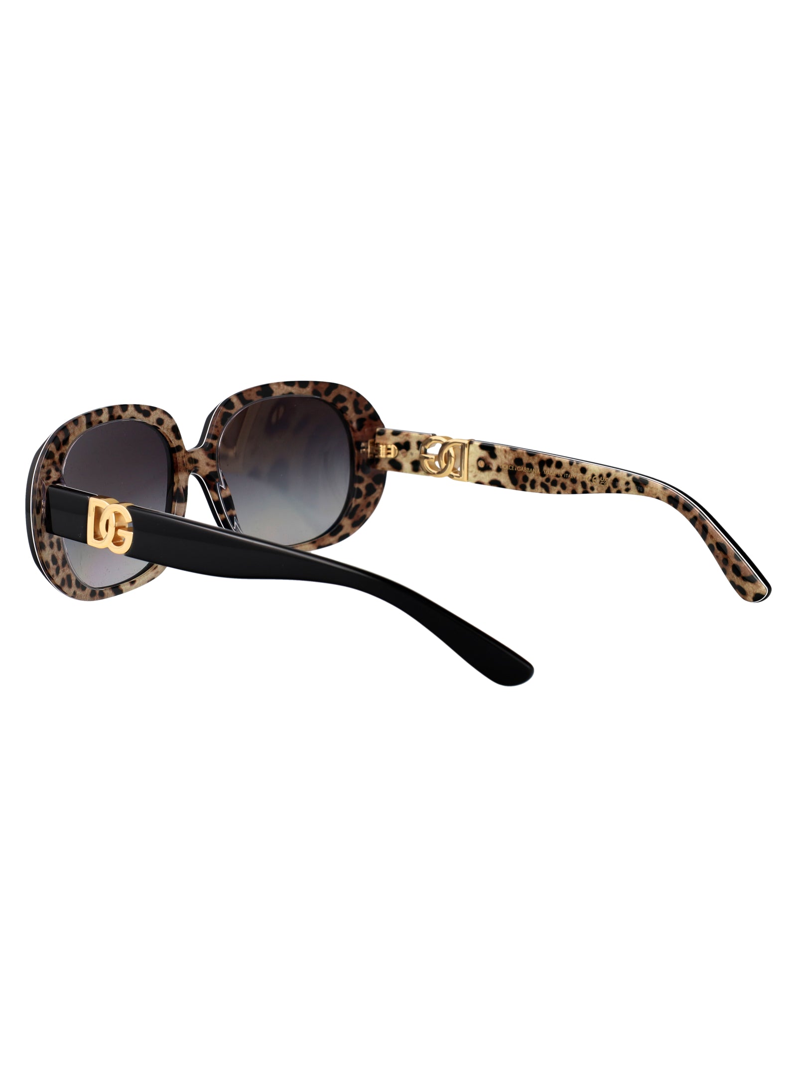 DOLCE & GABBANA Stylish Leopard Print Acetate Sunglasses for Women