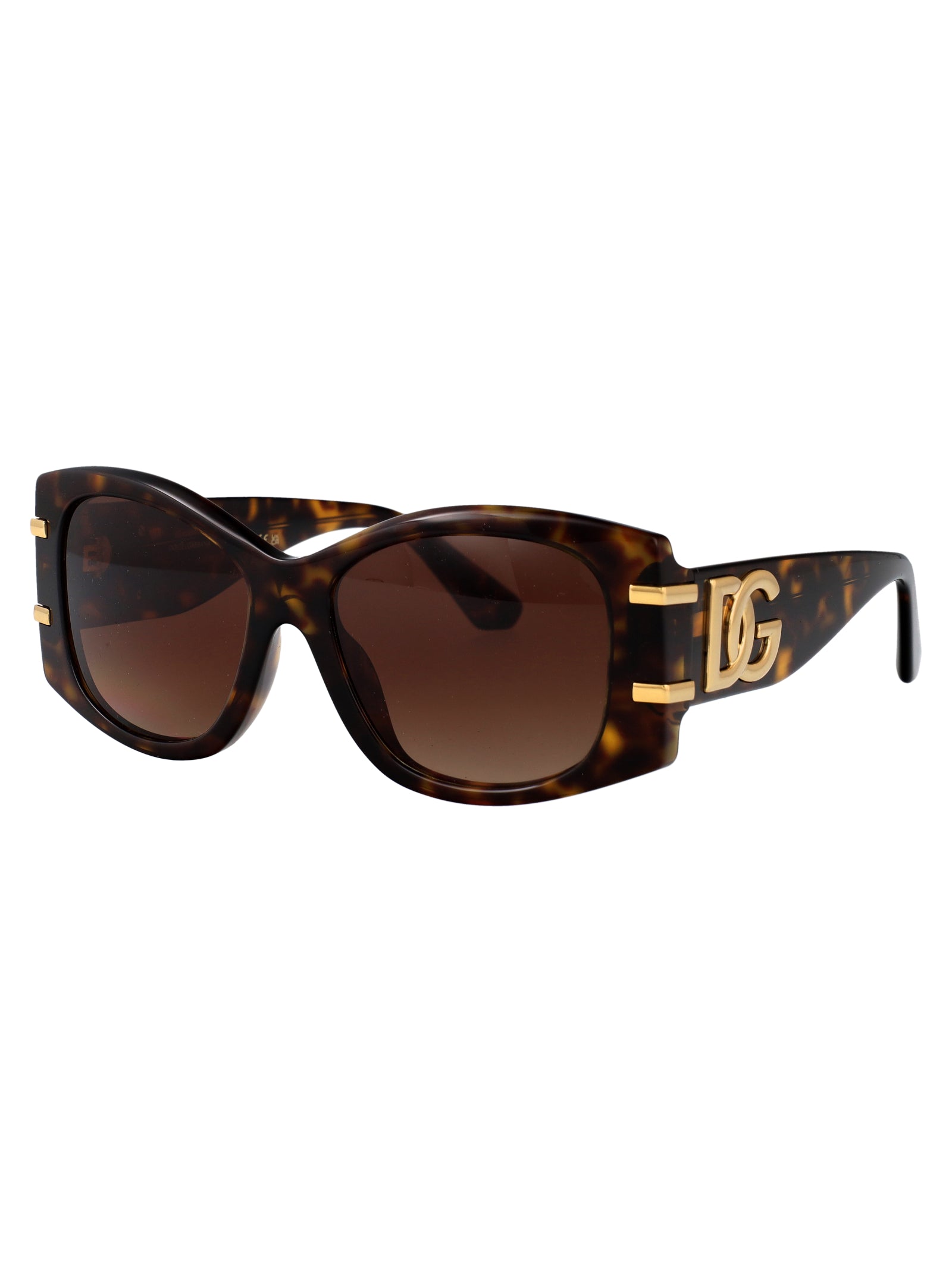 DOLCE & GABBANA Chic Havana Mini Acetate Sunglasses for Women