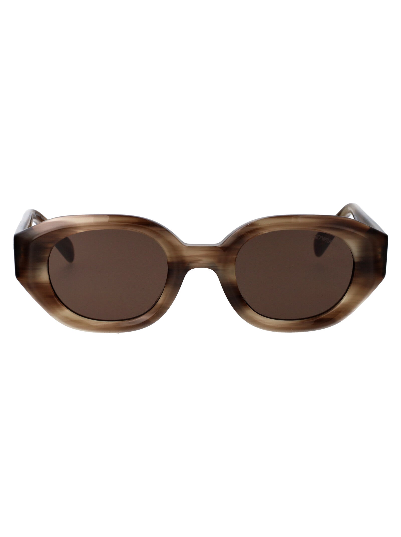 EMPORIO ARMANI Shiny Striped Acetate Sunglasses for Men