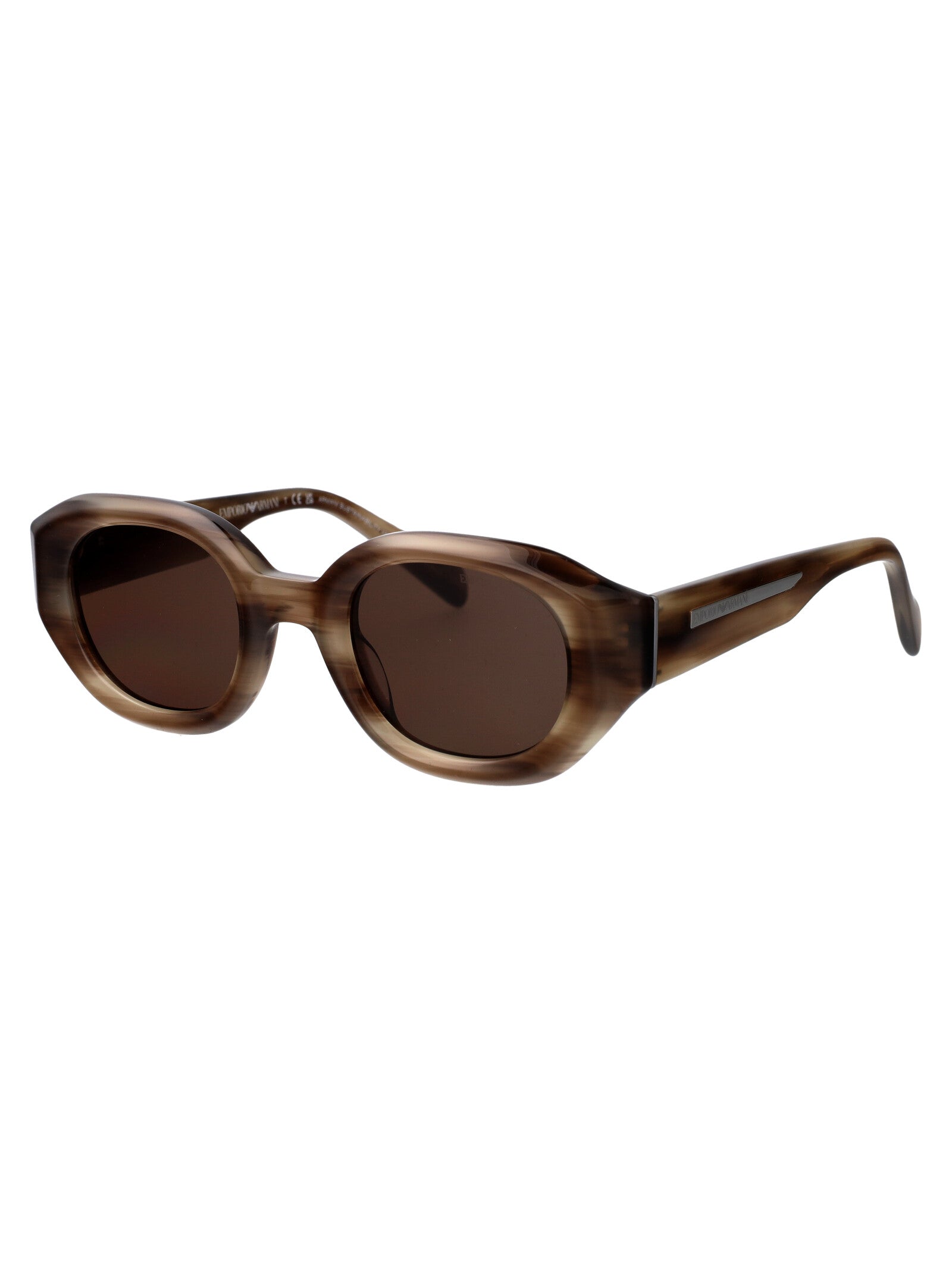 EMPORIO ARMANI Shiny Striped Acetate Sunglasses for Men