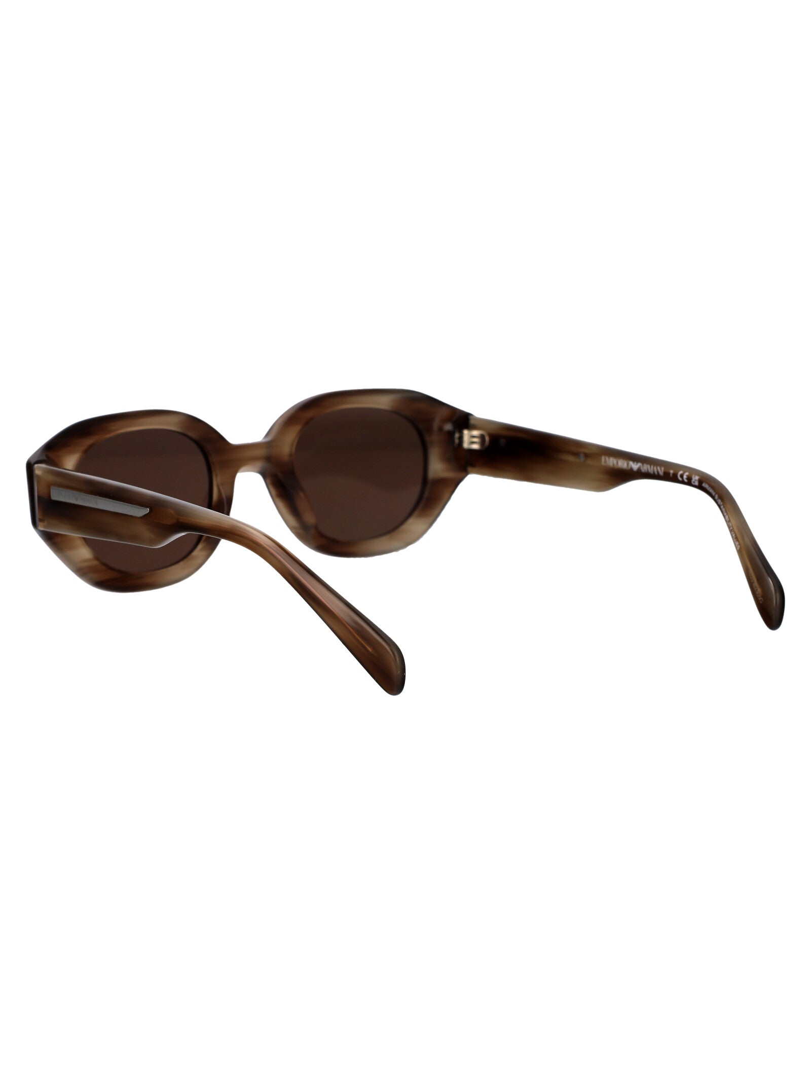 EMPORIO ARMANI Shiny Striped Acetate Sunglasses for Men