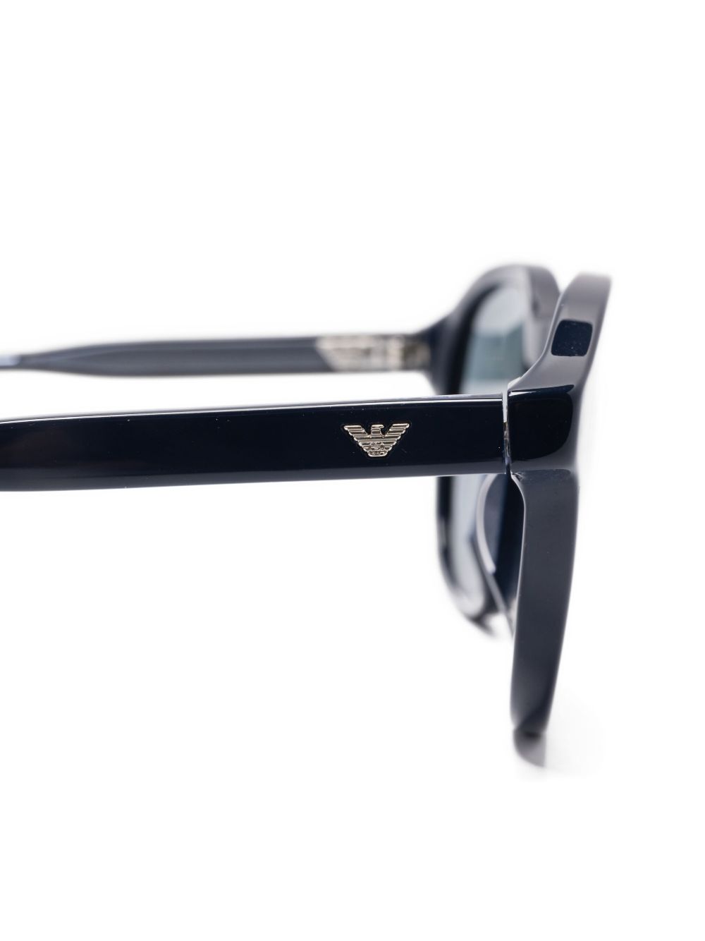 EMPORIO ARMANI Round Frame Sunglasses with Eagle Logo for Men